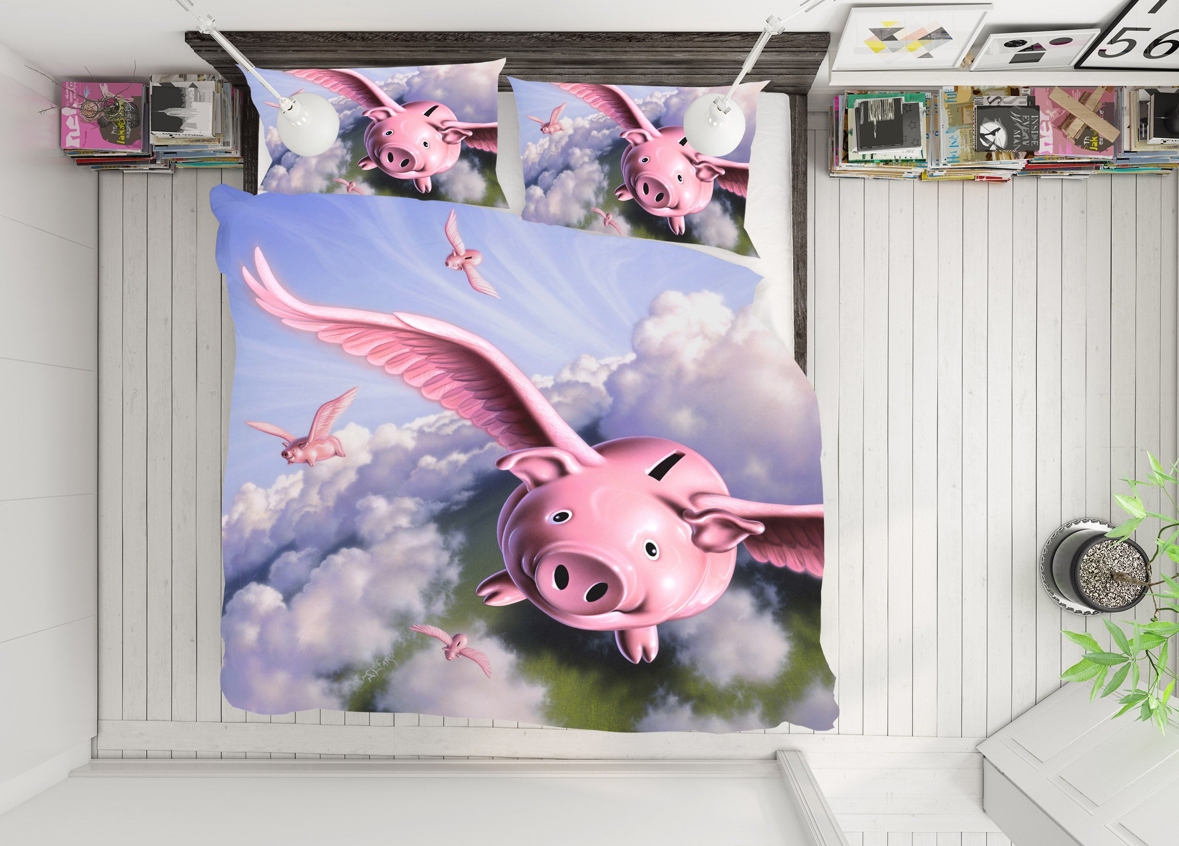 3D Piggies 2107 Jerry LoFaro bedding Bed Pillowcases Quilt