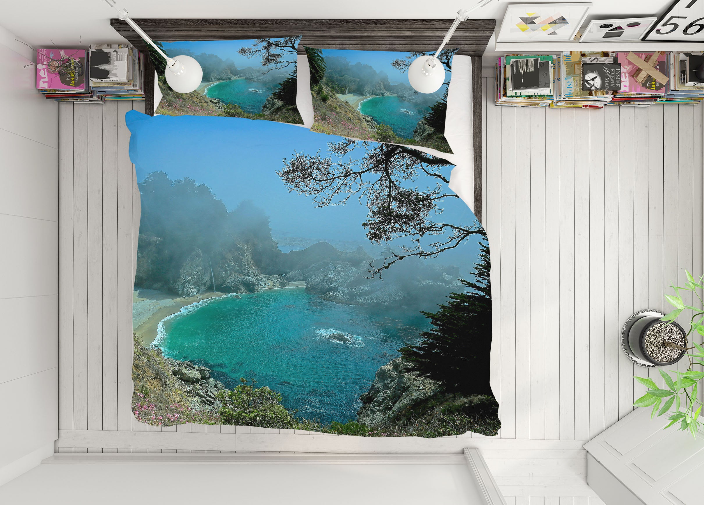 3D Landscape 8676 Kathy Barefield Bedding Bed Pillowcases Quilt