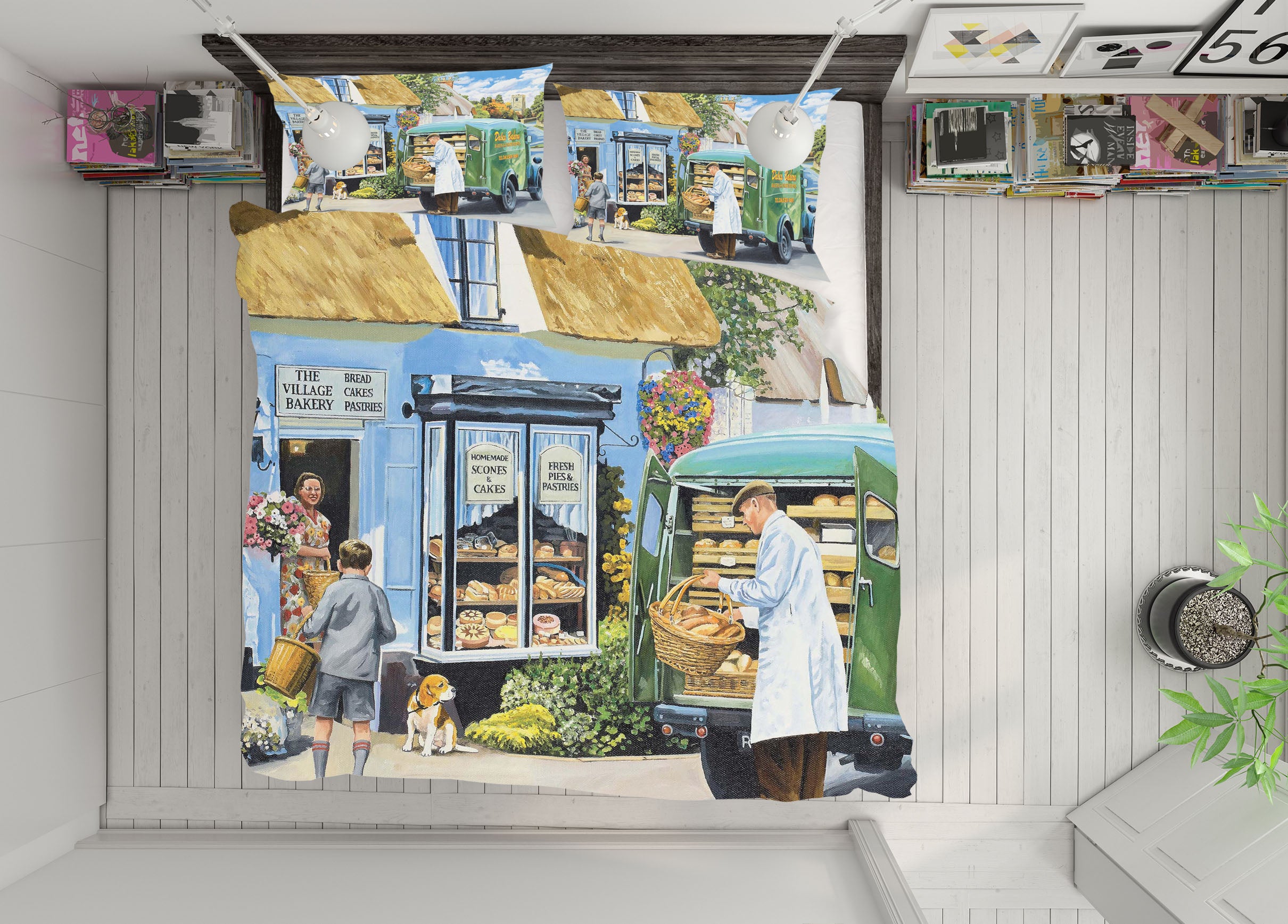 3D The Village Bakery 2071 Trevor Mitchell bedding Bed Pillowcases Quilt