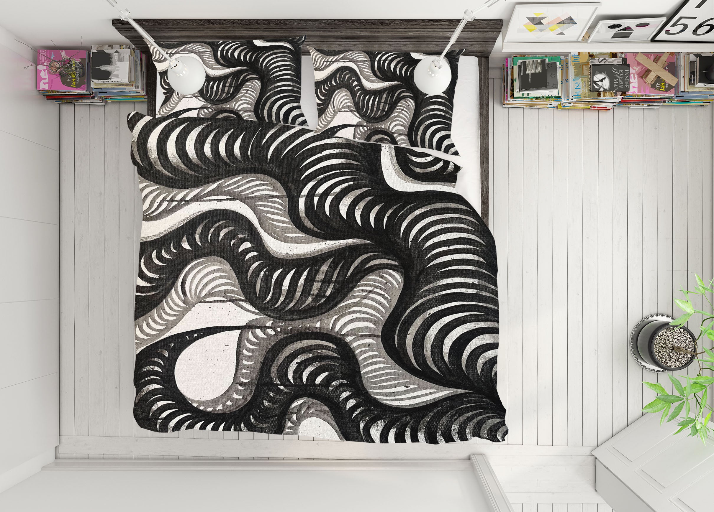 3D Black Circle 3035 Jacqueline Reynoso Bedding Bed Pillowcases Quilt Cover Duvet Cover