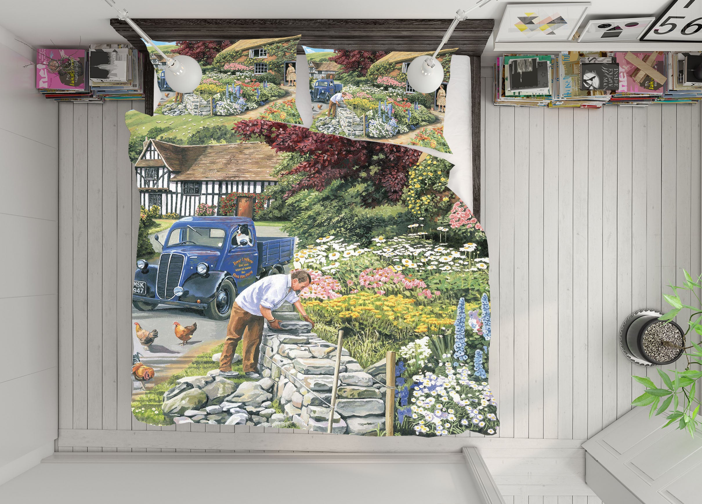 3D Drystone Walling 2022 Trevor Mitchell bedding Bed Pillowcases Quilt