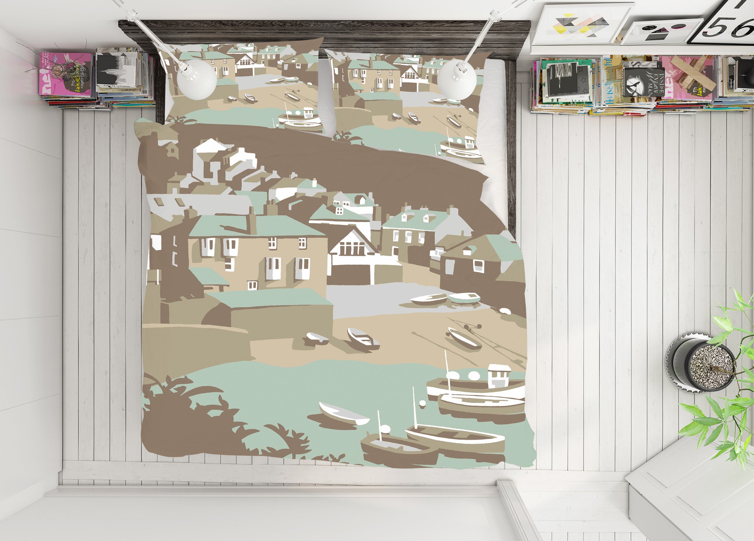 3D Port Isaac 2044 Steve Read Bedding Bed Pillowcases Quilt