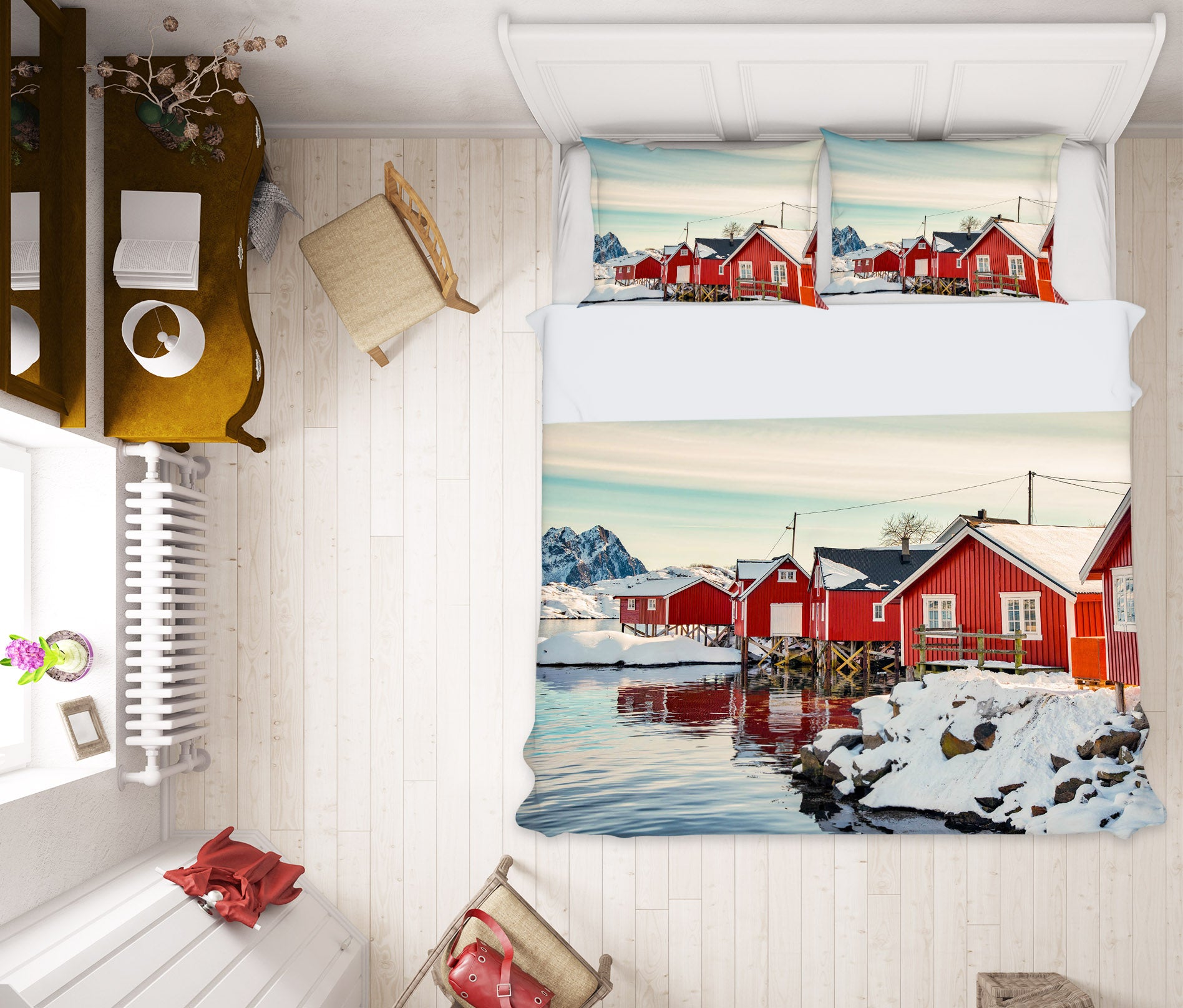 3D Red Room 2158 Marco Carmassi Bedding Bed Pillowcases Quilt