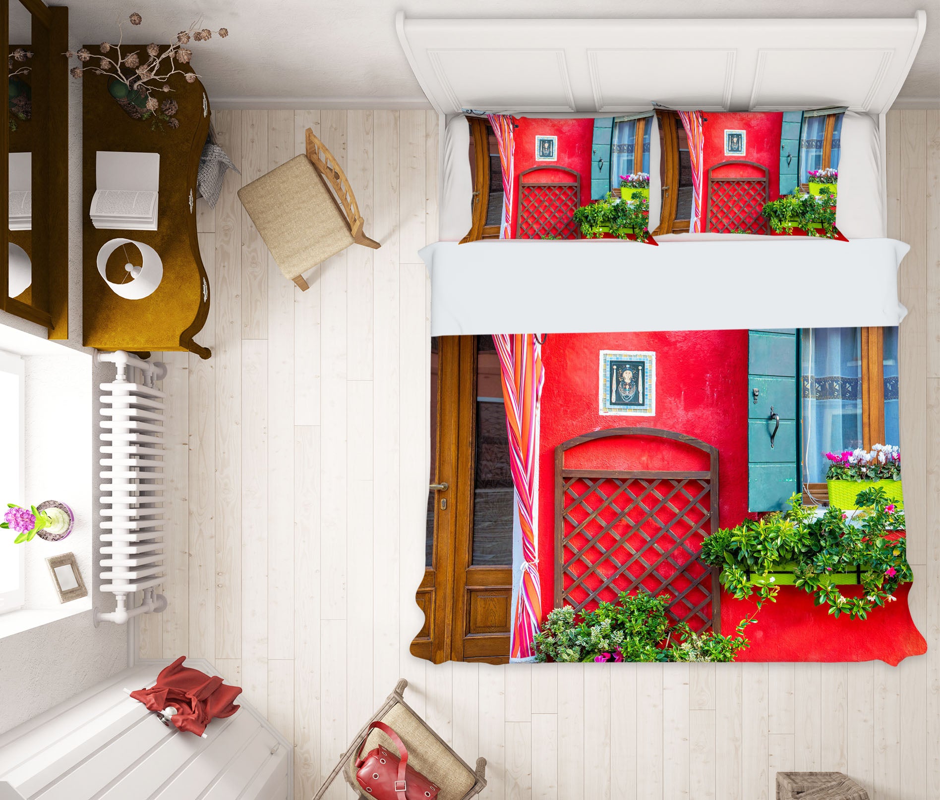 3D Red Door 2132 Marco Carmassi Bedding Bed Pillowcases Quilt