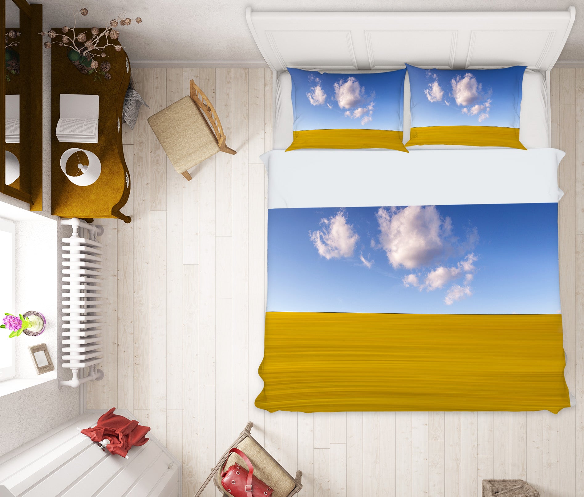 3D Yellow Land 103 Marco Carmassi Bedding Bed Pillowcases Quilt