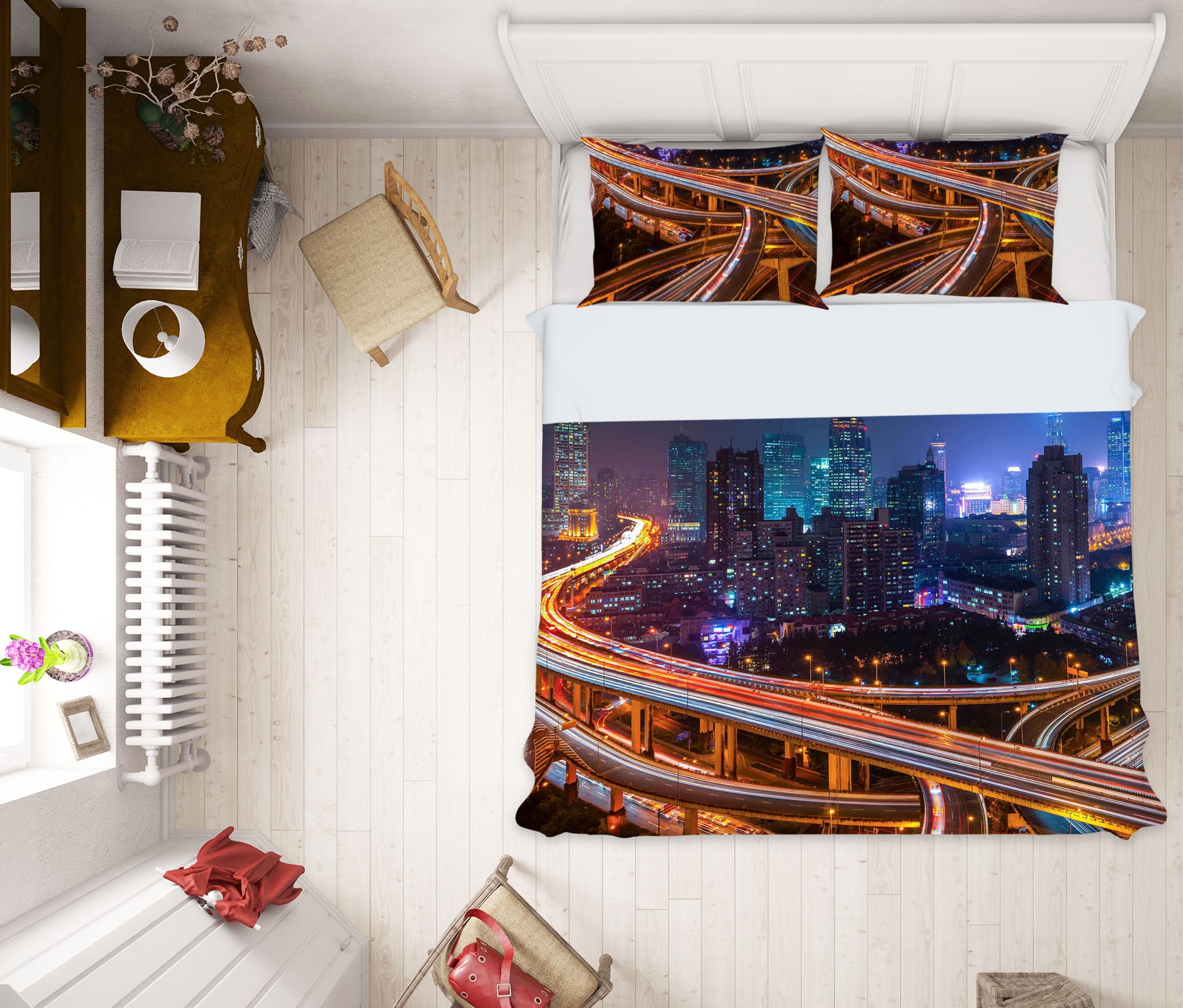 3D Silent City 2108 Marco Carmassi Bedding Bed Pillowcases Quilt