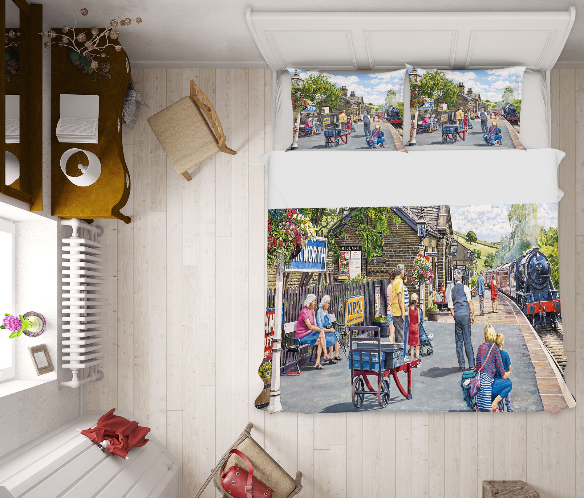 3D Oakworth Station 2041 Trevor Mitchell bedding Bed Pillowcases Quilt