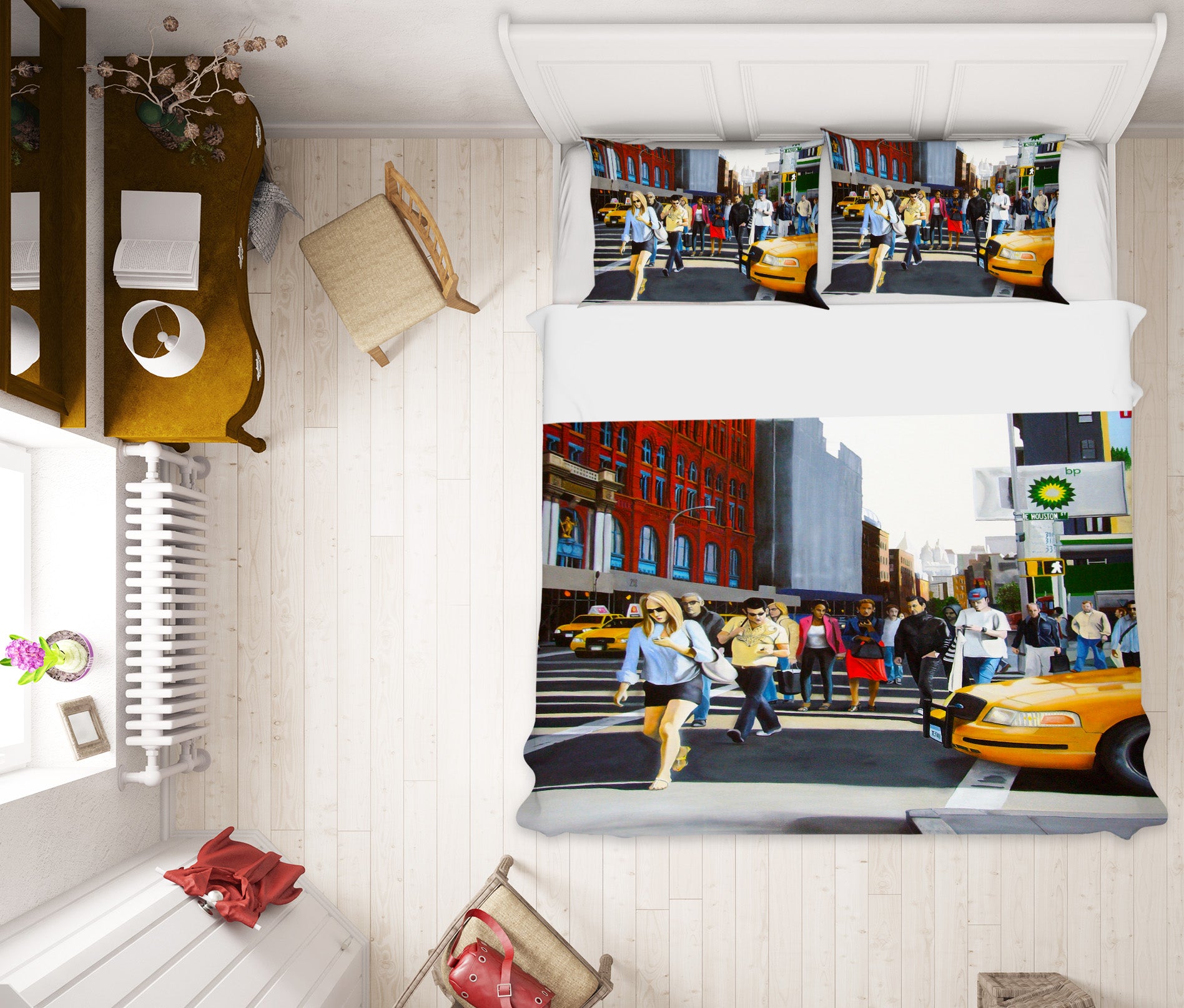 3D Street Pedestrians 11063 Matthew Holden Bates Bedding Bed Pillowcases Quilt