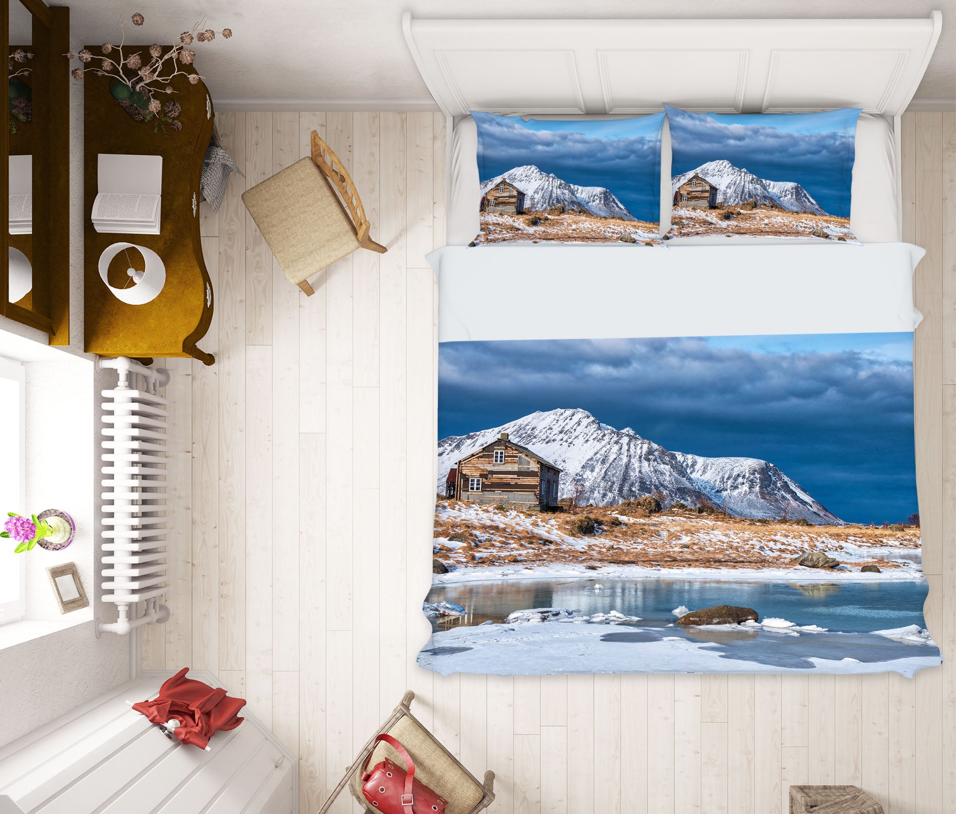 3D Snow Mountain 2142 Marco Carmassi Bedding Bed Pillowcases Quilt