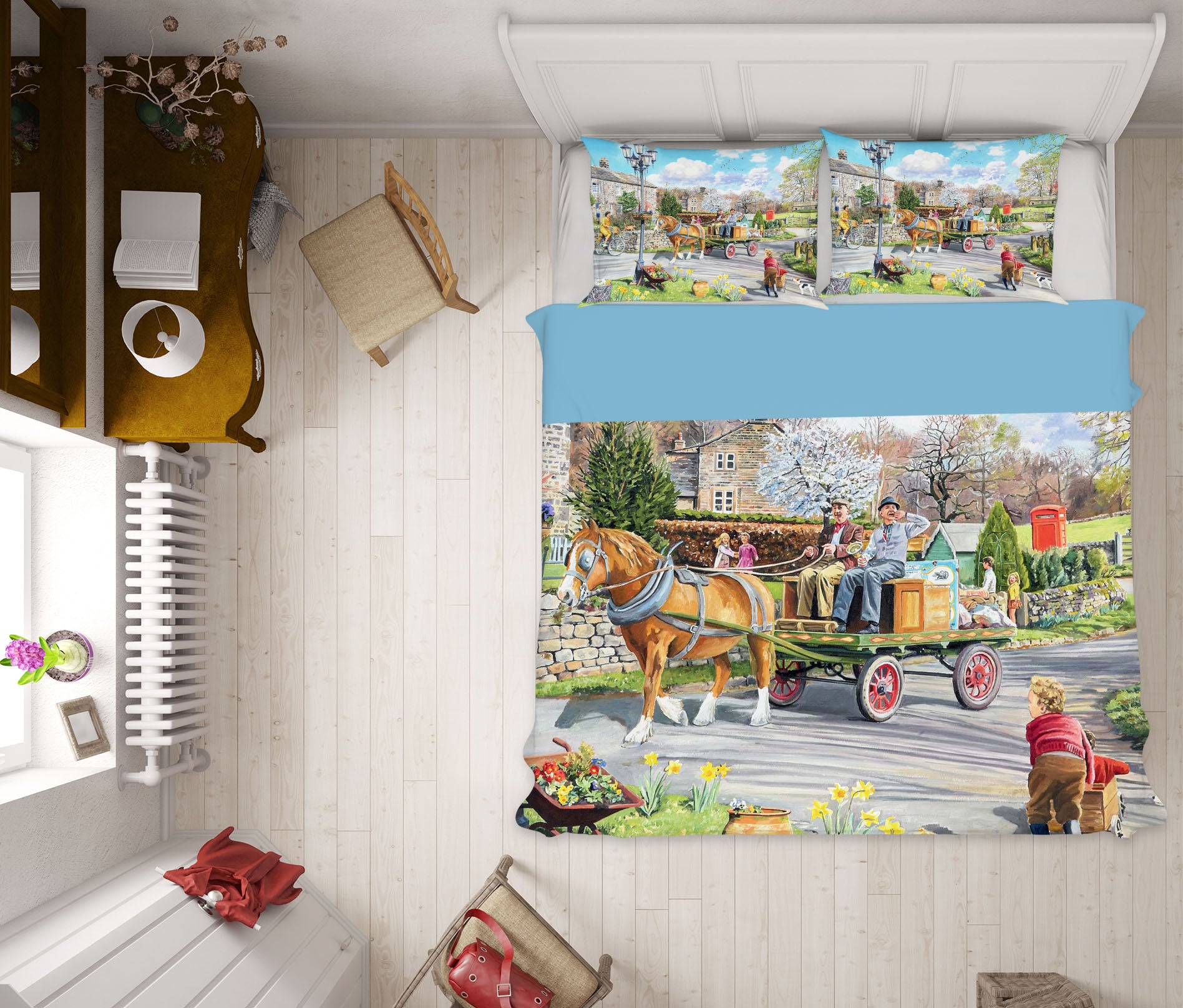 3D Carriage 2048 Trevor Mitchell bedding Bed Pillowcases Quilt