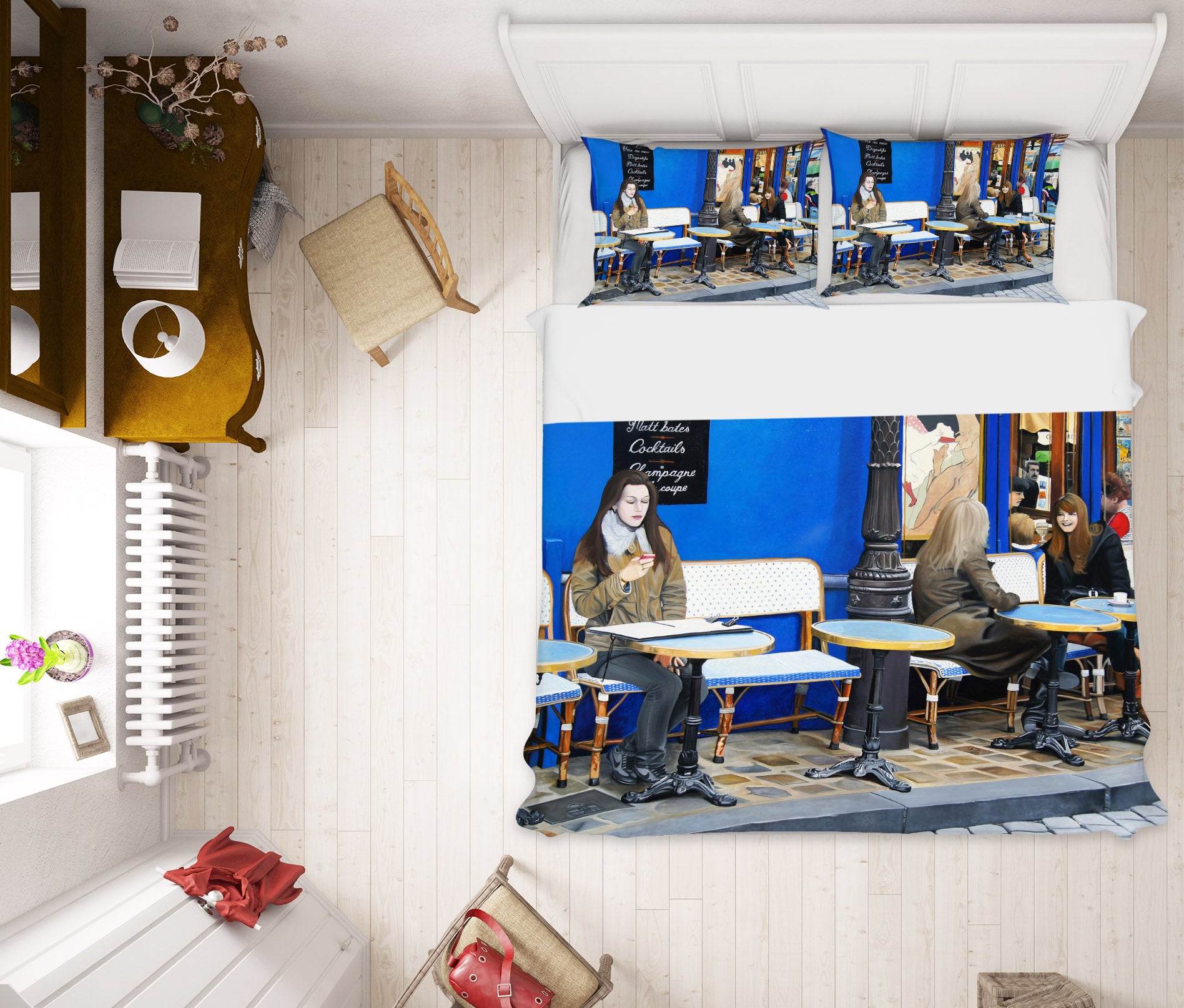 3D Tables Chairs 11044 Matthew Holden Bates Bedding Bed Pillowcases Quilt