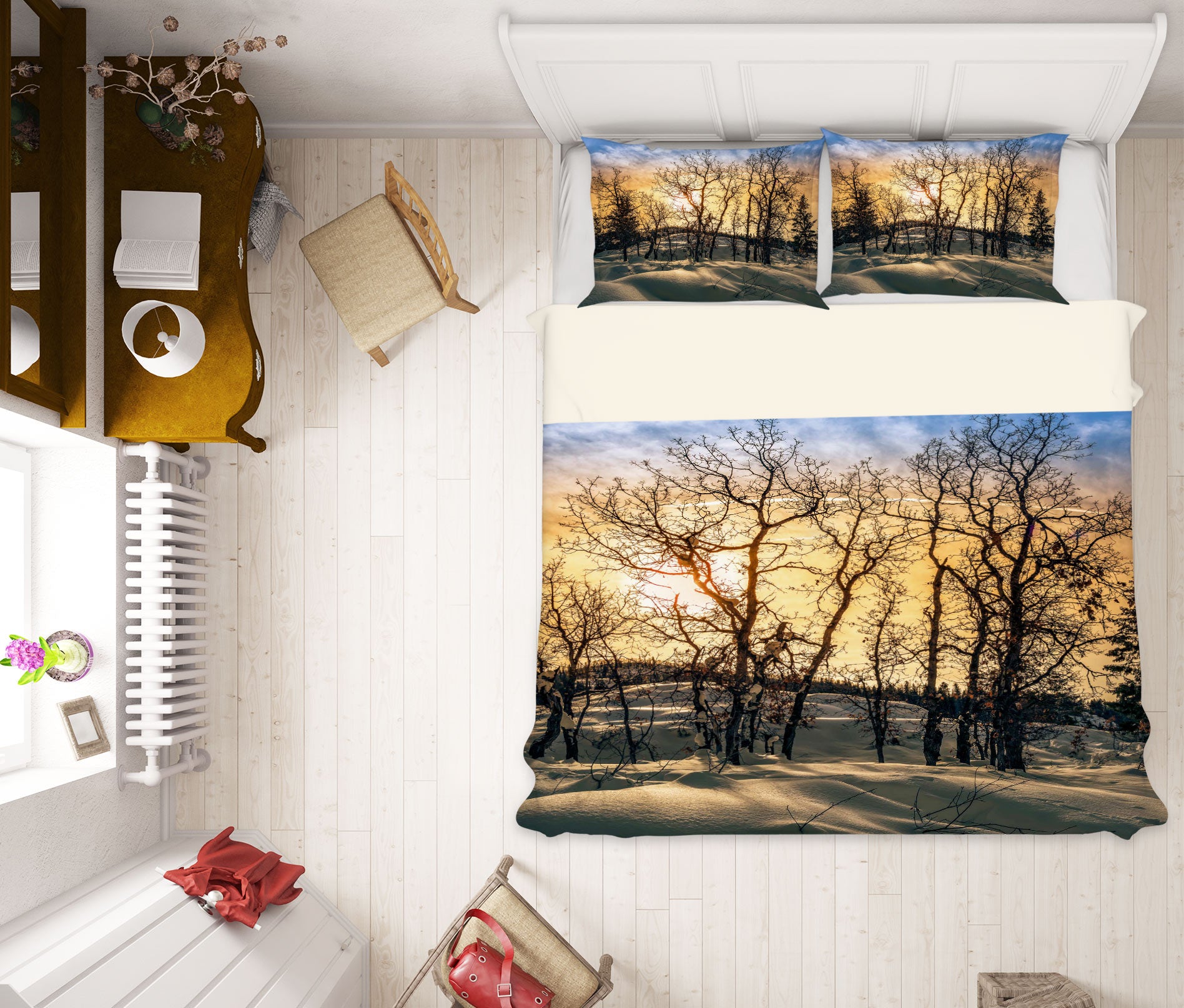 3D Snow Dead Tree 8570 Beth Sheridan Bedding Bed Pillowcases Quilt