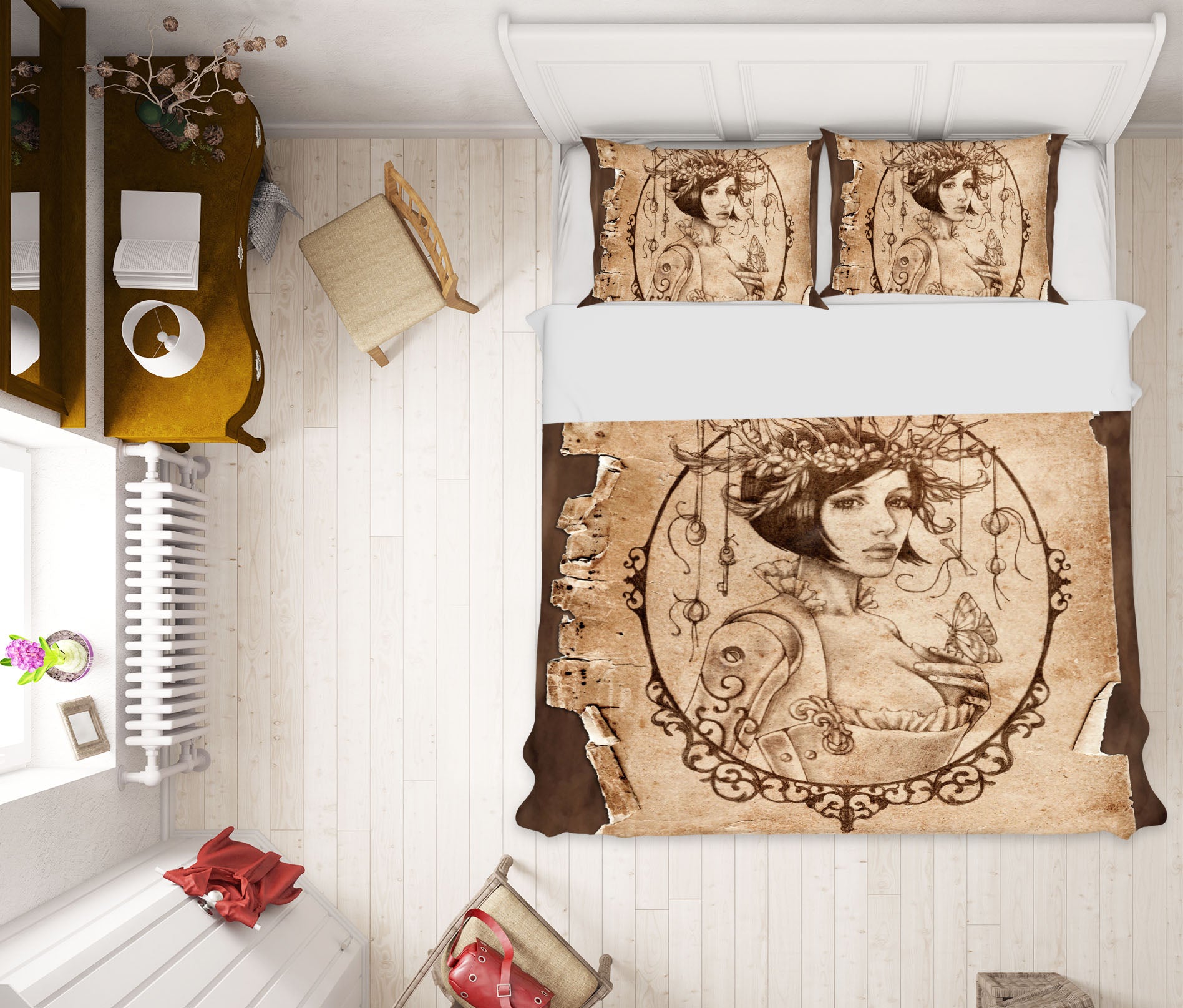 3D Retro Woman 8842 Brigid Ashwood Bedding Bed Pillowcases Quilt Cover Duvet Cover