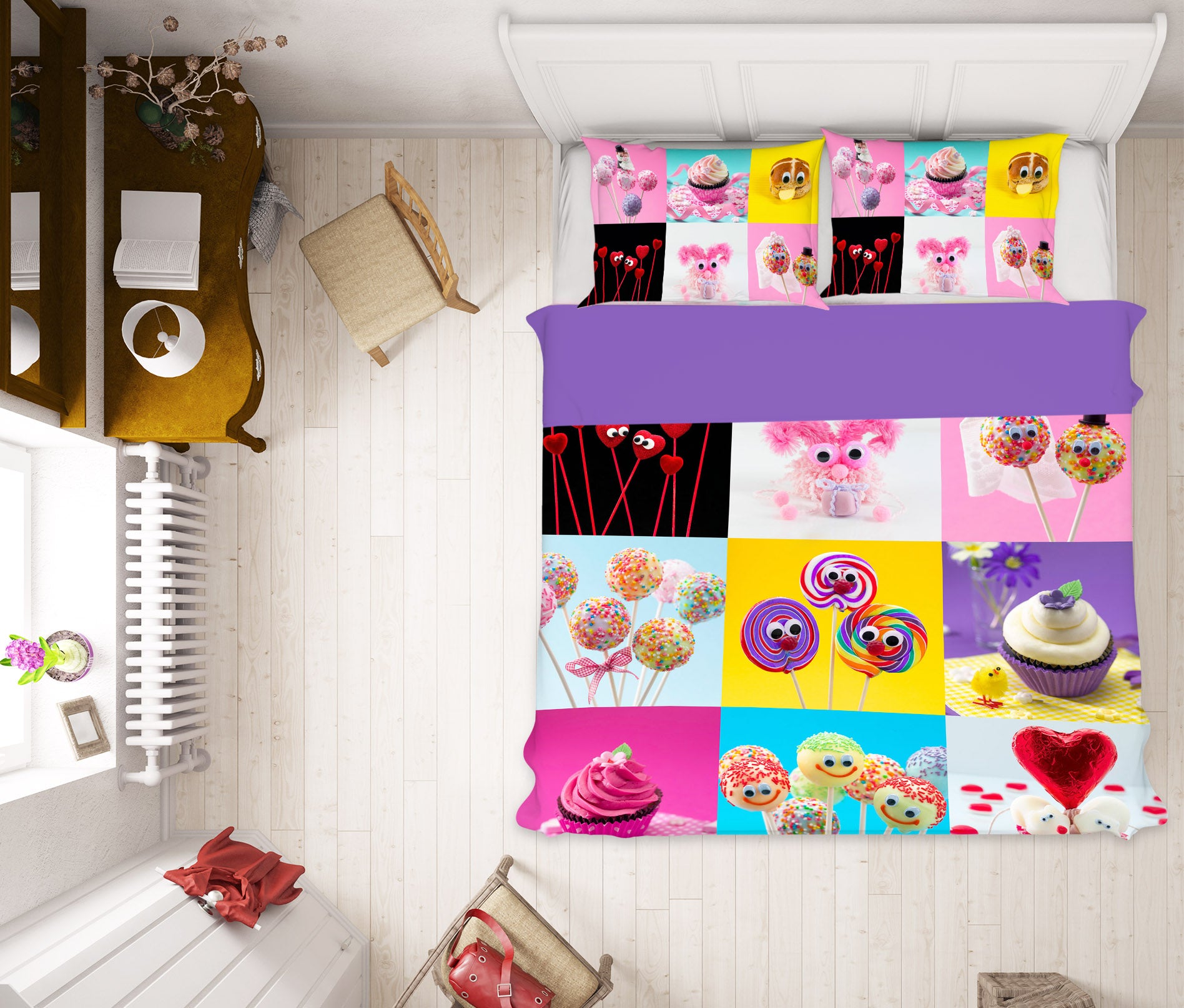 3D Ice Cream Lollipop 1028 Assaf Frank Bedding Bed Pillowcases Quilt