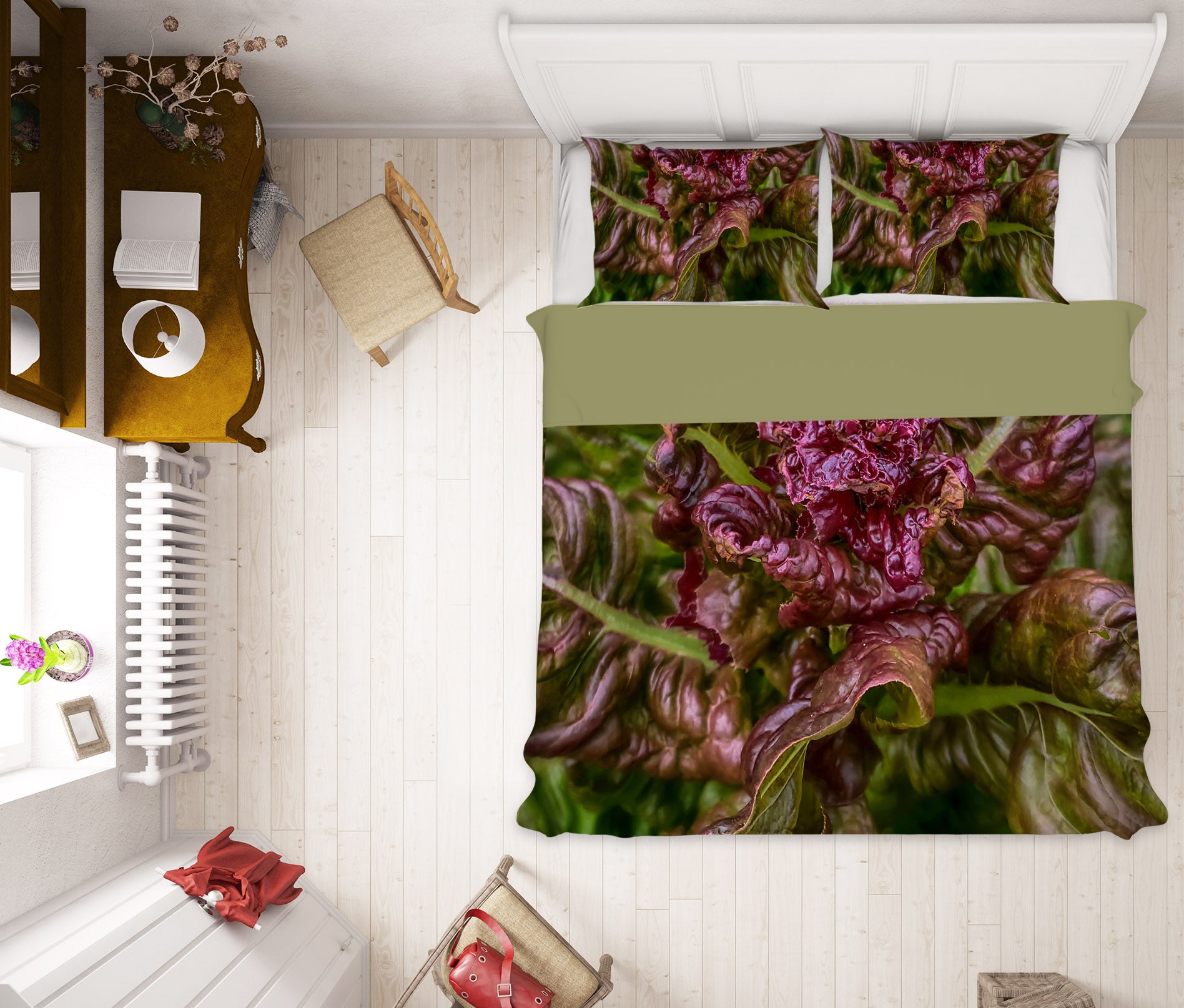 3D Purple Lettuce 1012 Jerry LoFaro bedding Bed Pillowcases Quilt