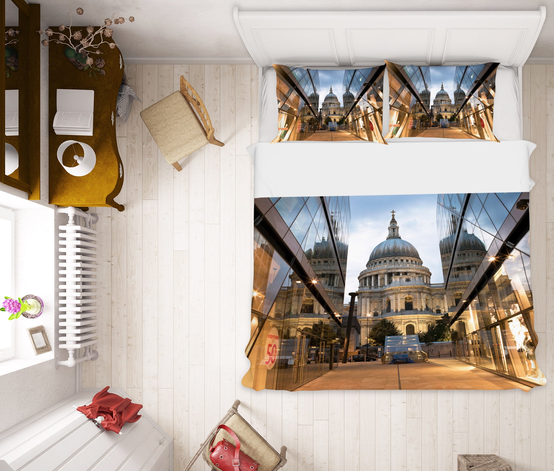 3D Building Glass Corridor 85165 Assaf Frank Bedding Bed Pillowcases Quilt