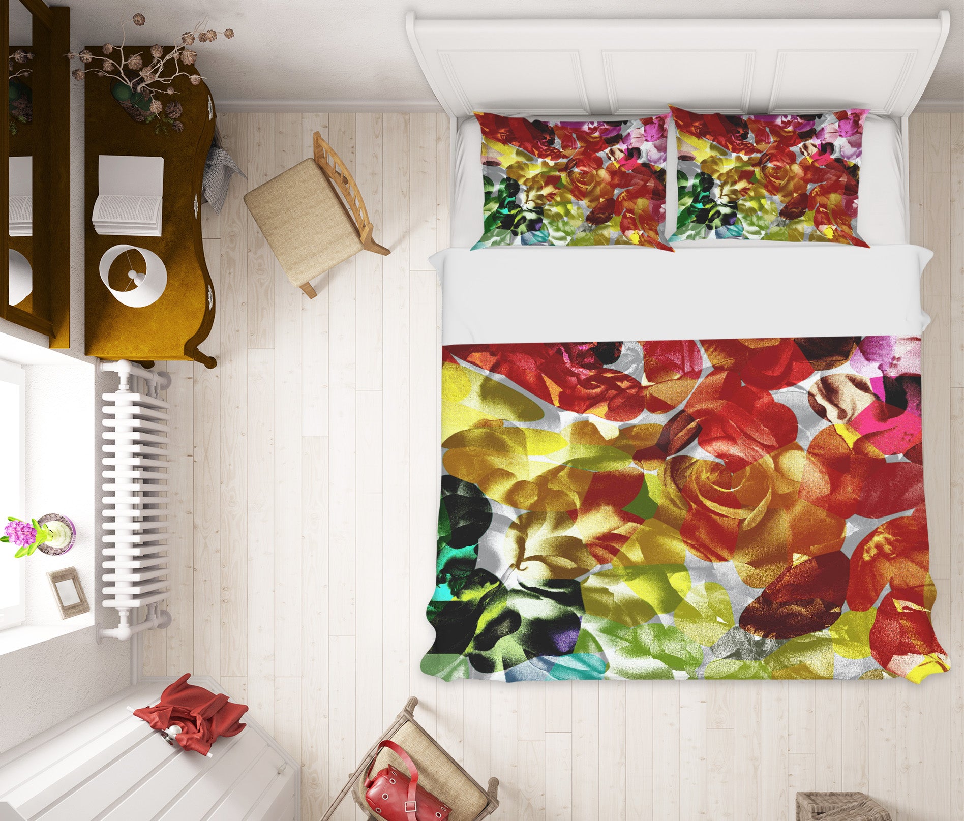 3D Colored Flowers 19127 Shandra Smith Bedding Bed Pillowcases Quilt