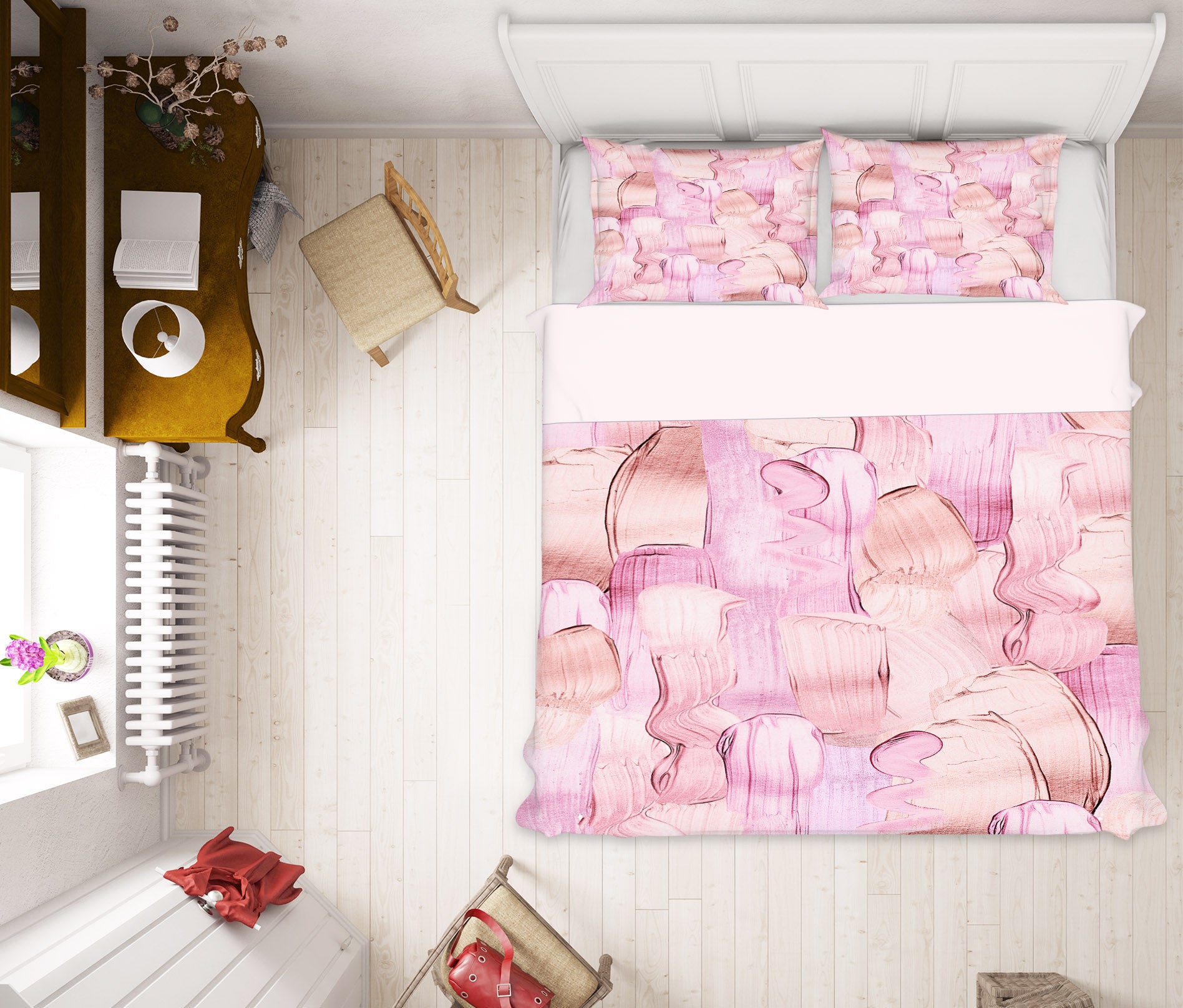 3D Rose Red Pigment 026 Uta Naumann Bedding Bed Pillowcases Quilt