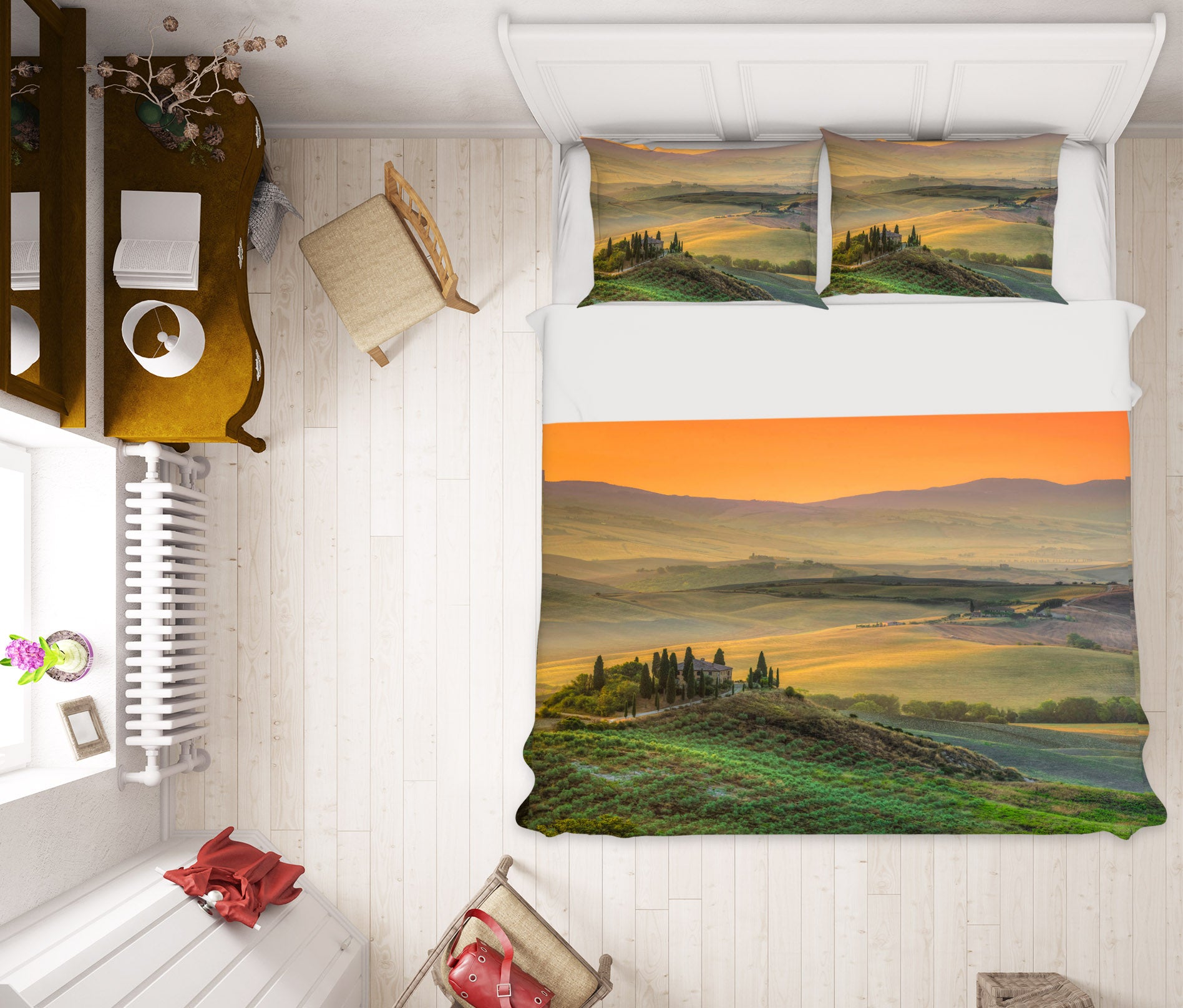 3D Sunset Lawn 053 Marco Carmassi Bedding Bed Pillowcases Quilt