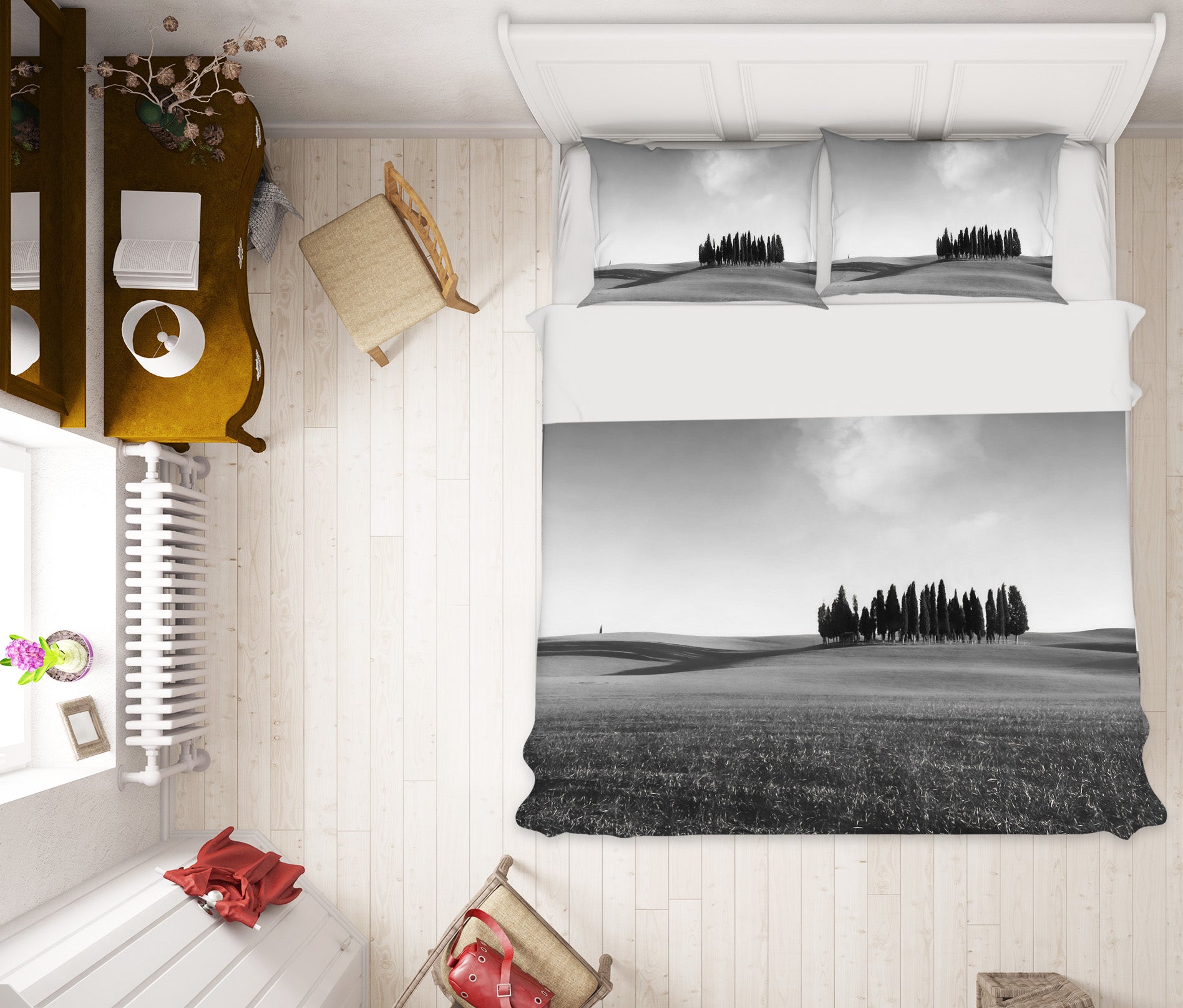 3D Black Lawn Tree 049 Marco Carmassi Bedding Bed Pillowcases Quilt