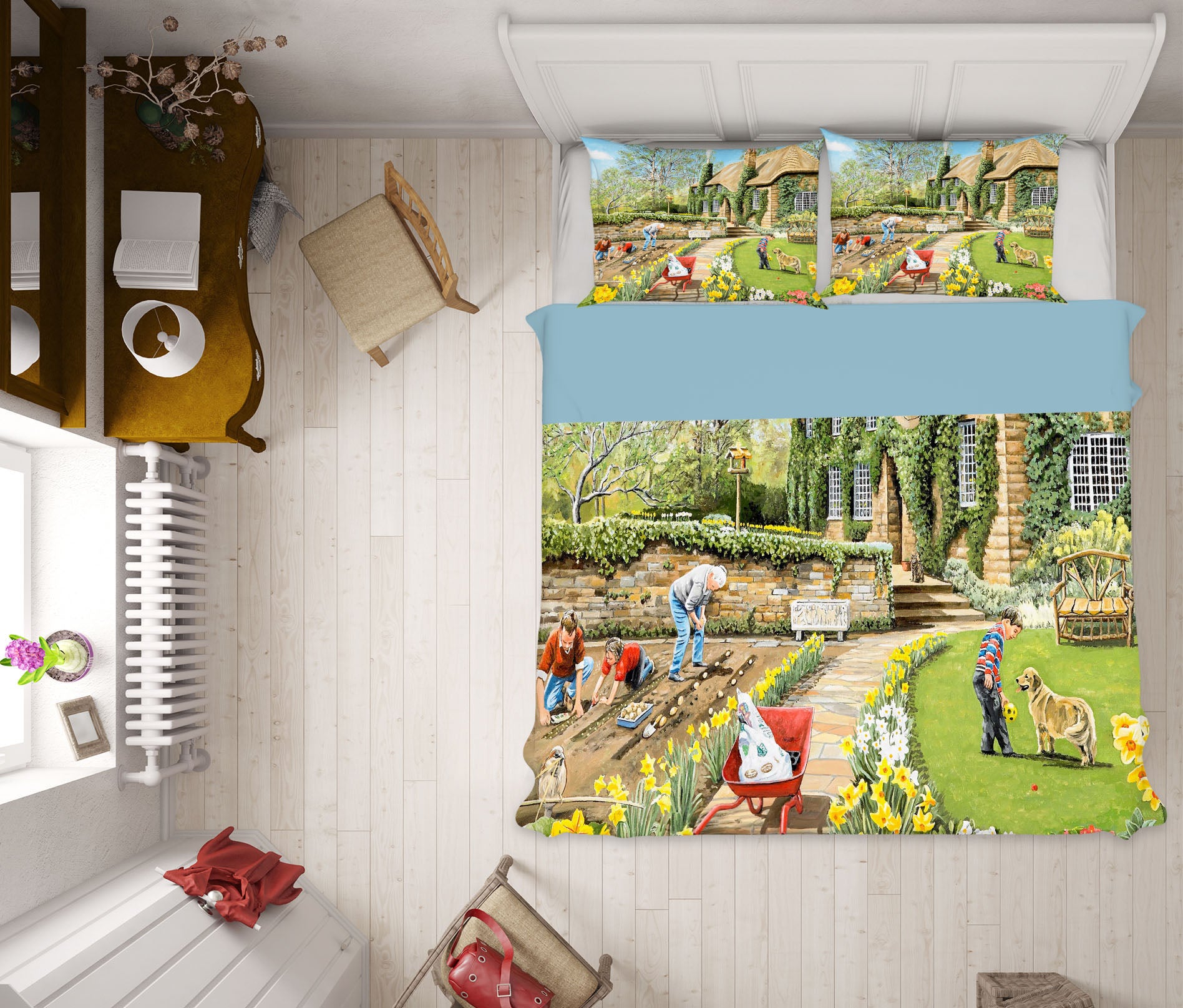 3D Spring Gardening 2051 Trevor Mitchell bedding Bed Pillowcases Quilt