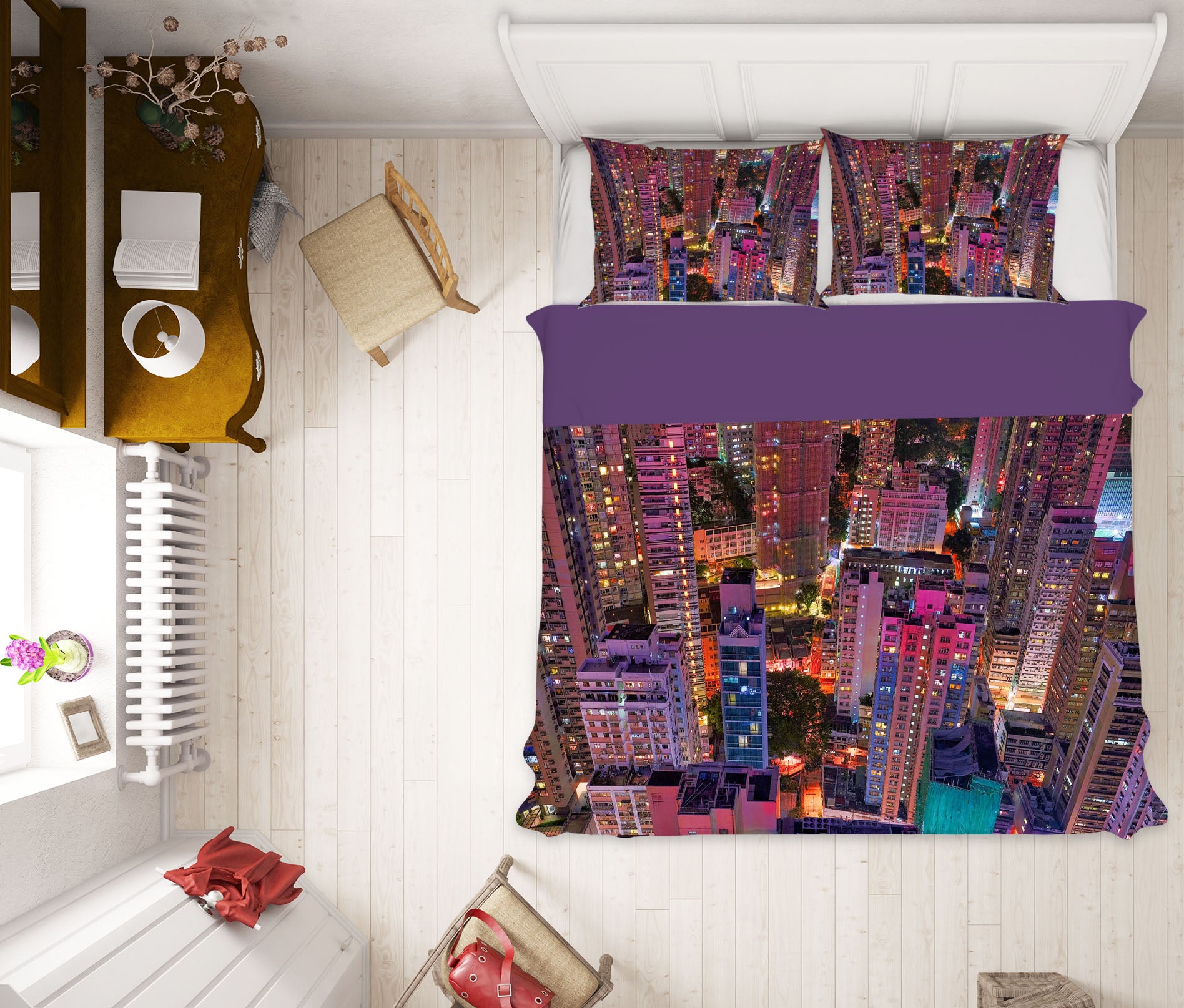 3D Lively City 2129 Marco Carmassi Bedding Bed Pillowcases Quilt