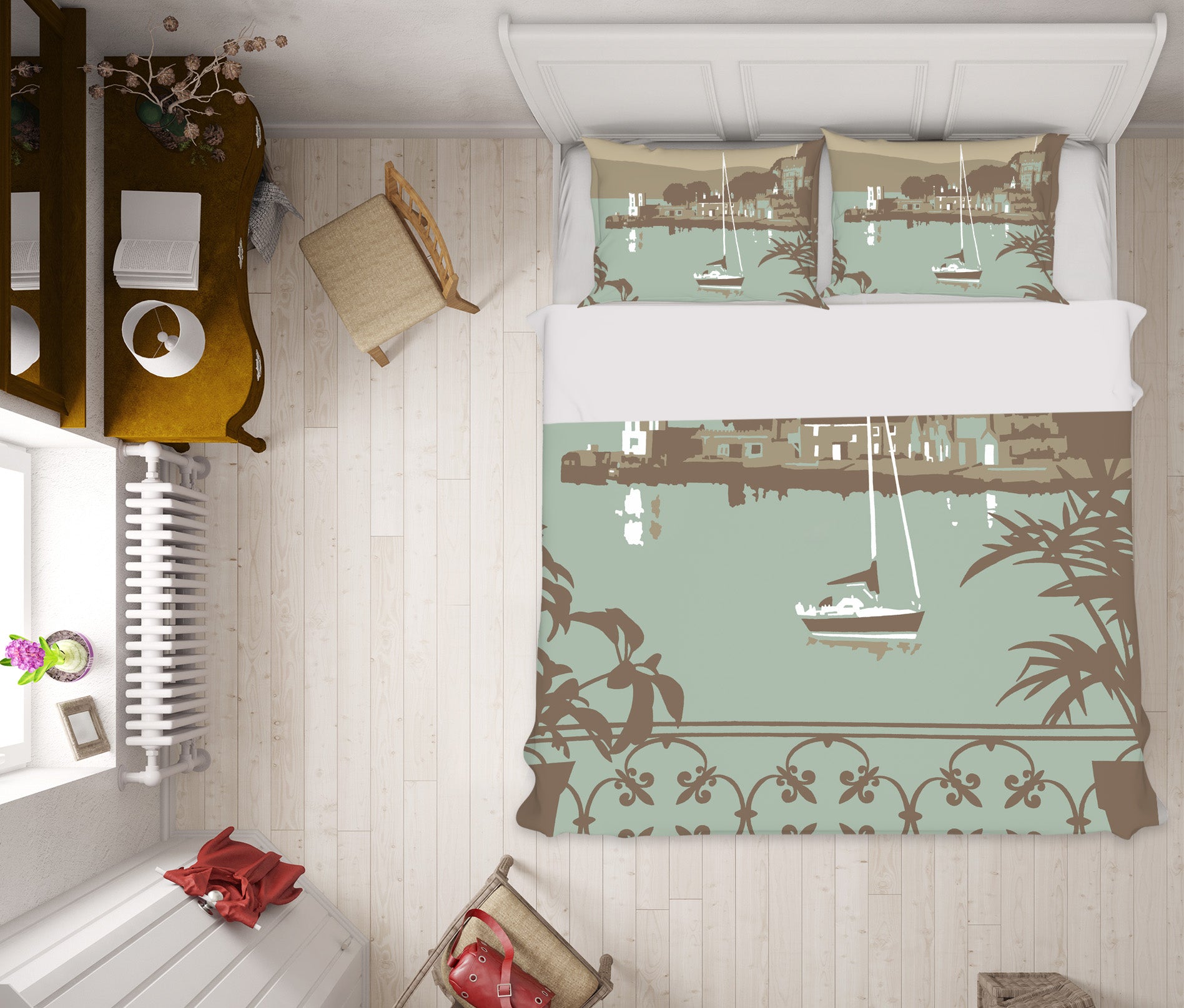 3D Sandbanks Balcony 2052 Steve Read Bedding Bed Pillowcases Quilt