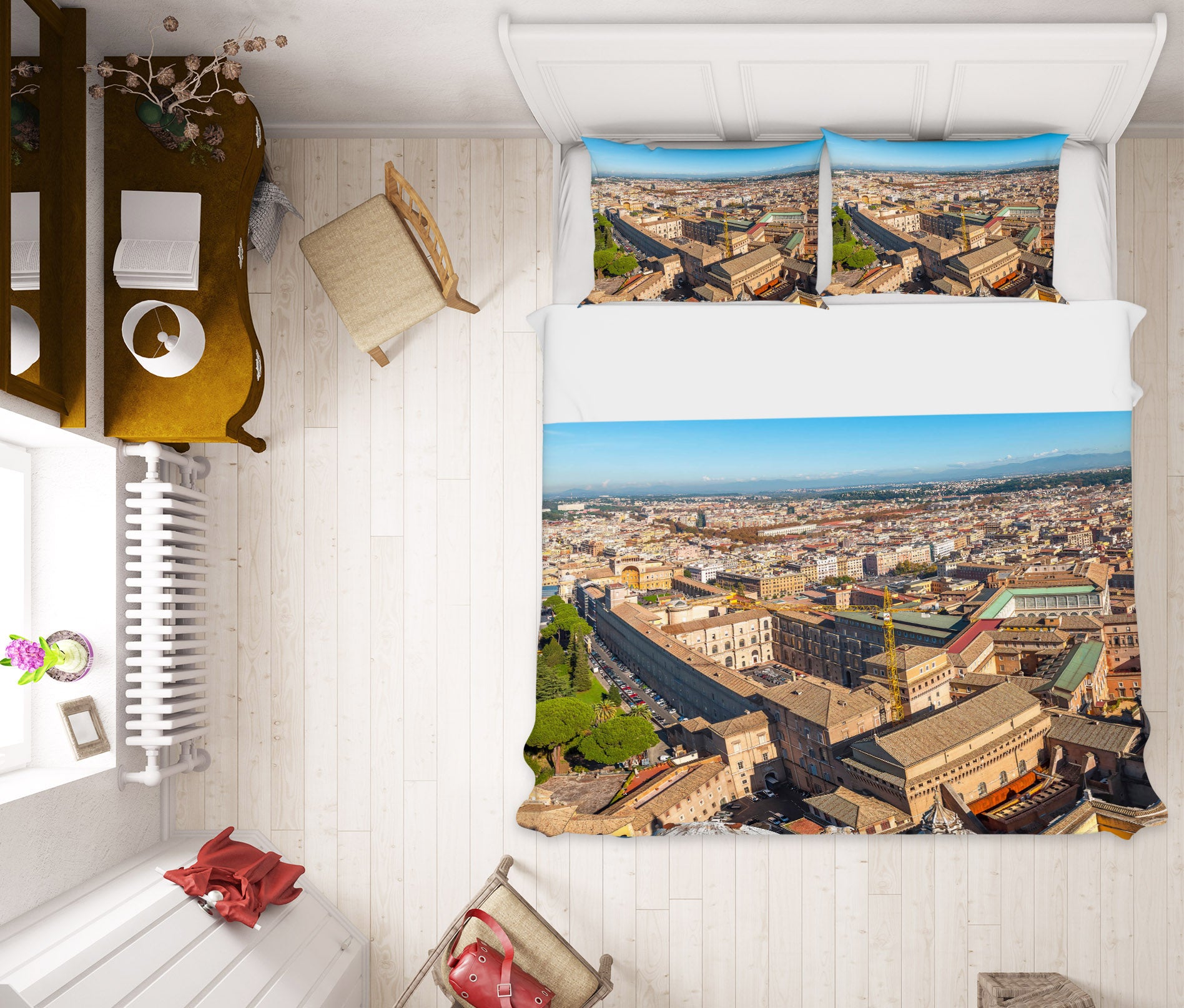 3D Blue Sky Building 8625 Assaf Frank Bedding Bed Pillowcases Quilt