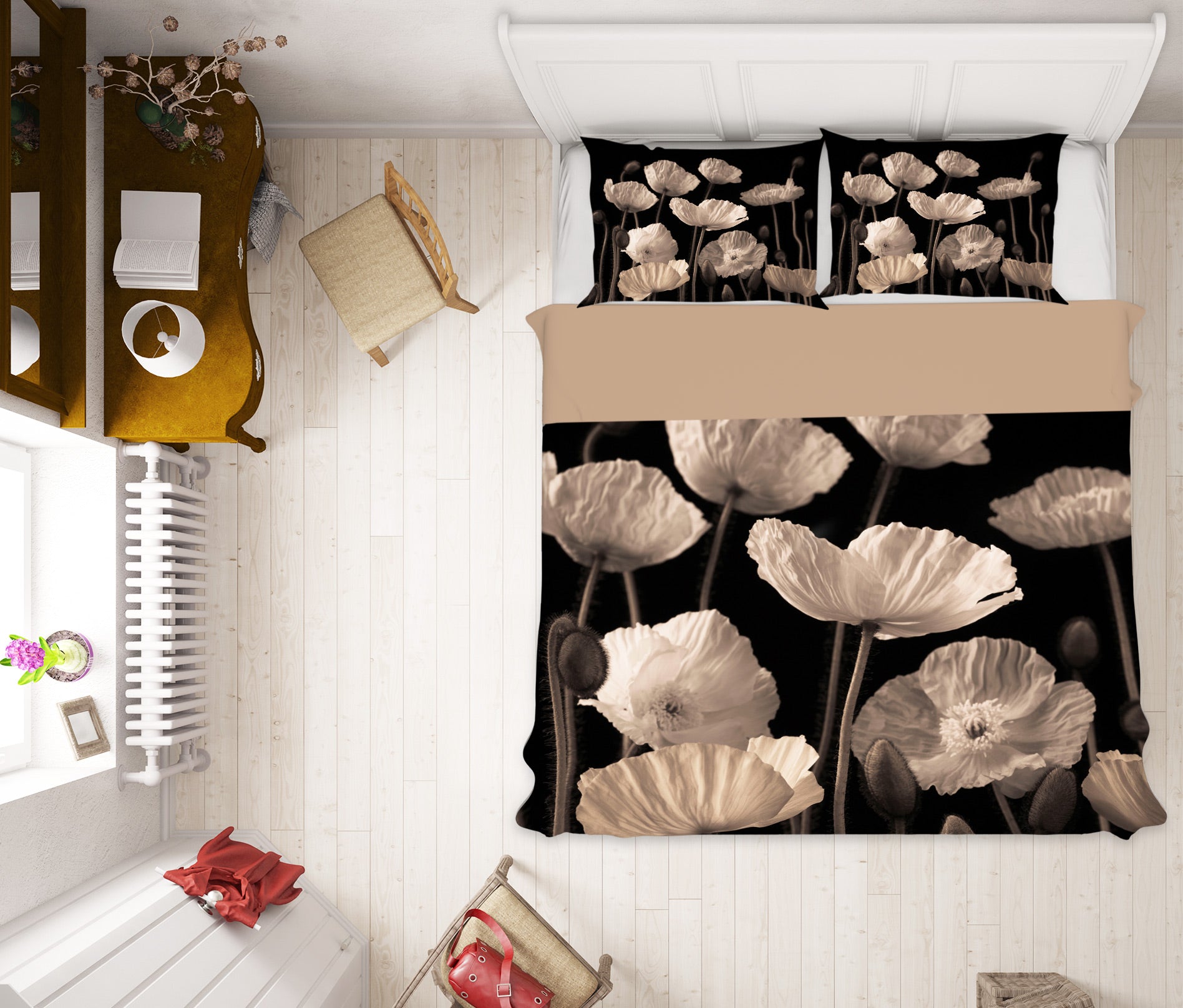 3D Poppies Blooming 1005 Assaf Frank Bedding Bed Pillowcases Quilt