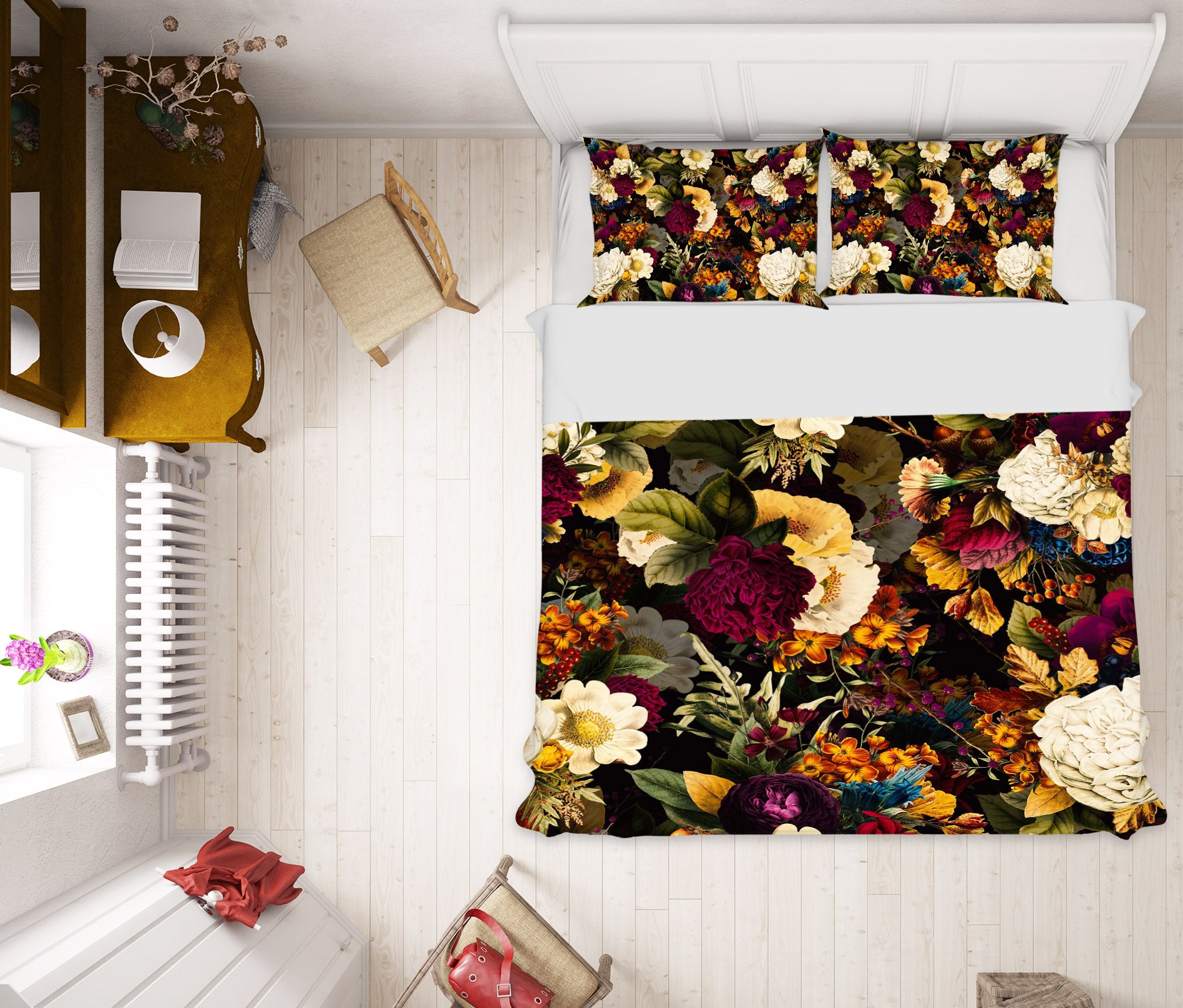 3D Red Peony 114 Uta Naumann Bedding Bed Pillowcases Quilt