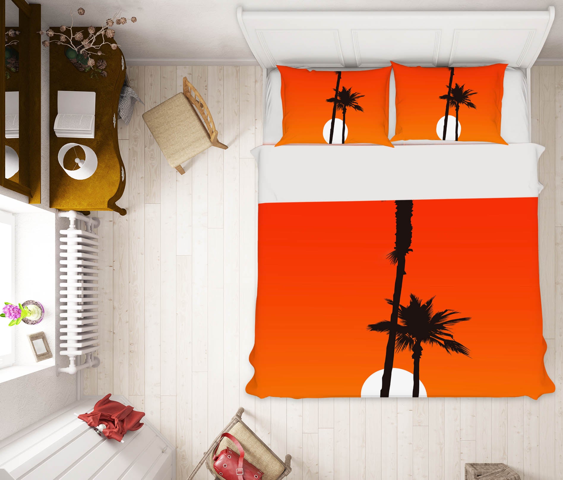3D Sunset Coconut Tree 195 Boris Draschoff Bedding Bed Pillowcases Quilt