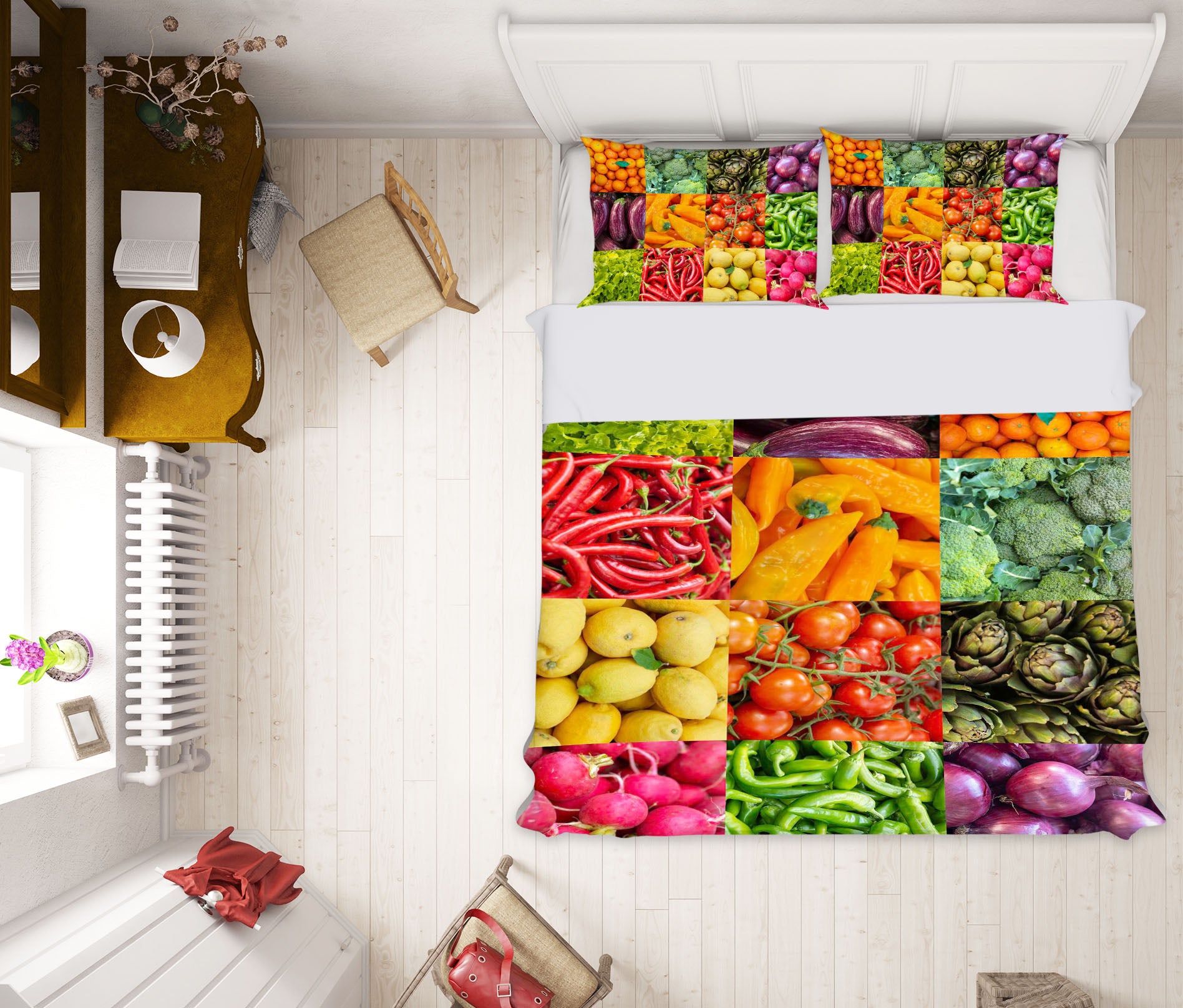 3D Vegetable And Fruit 2024 Assaf Frank Bedding Bed Pillowcases Quilt