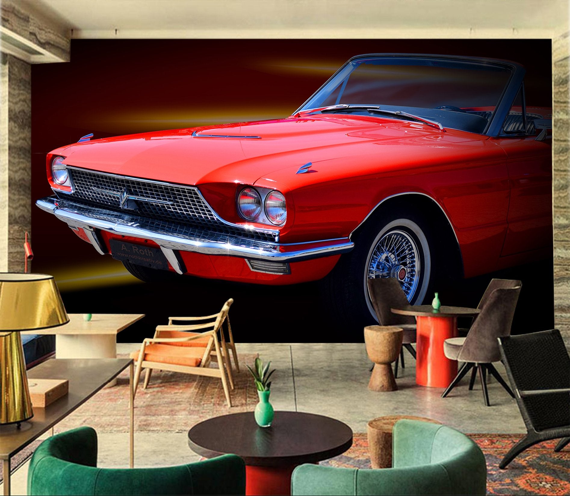 3D Candle Atuo 909 Vehicle Wall Murals Wallpaper AJ Wallpaper 2