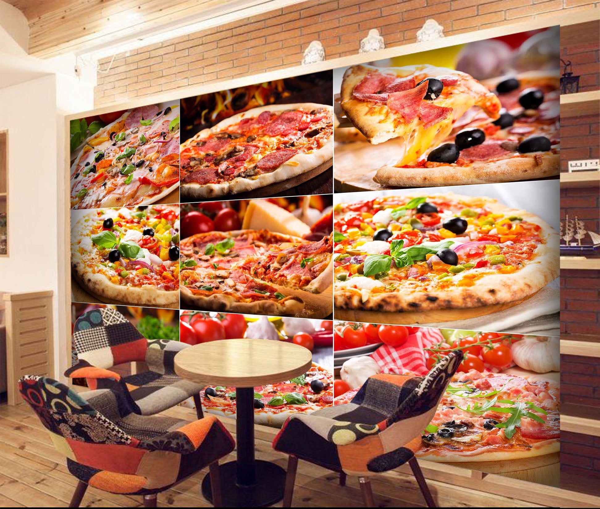 3D Freshly Baked Pizza 1086 Wall Murals