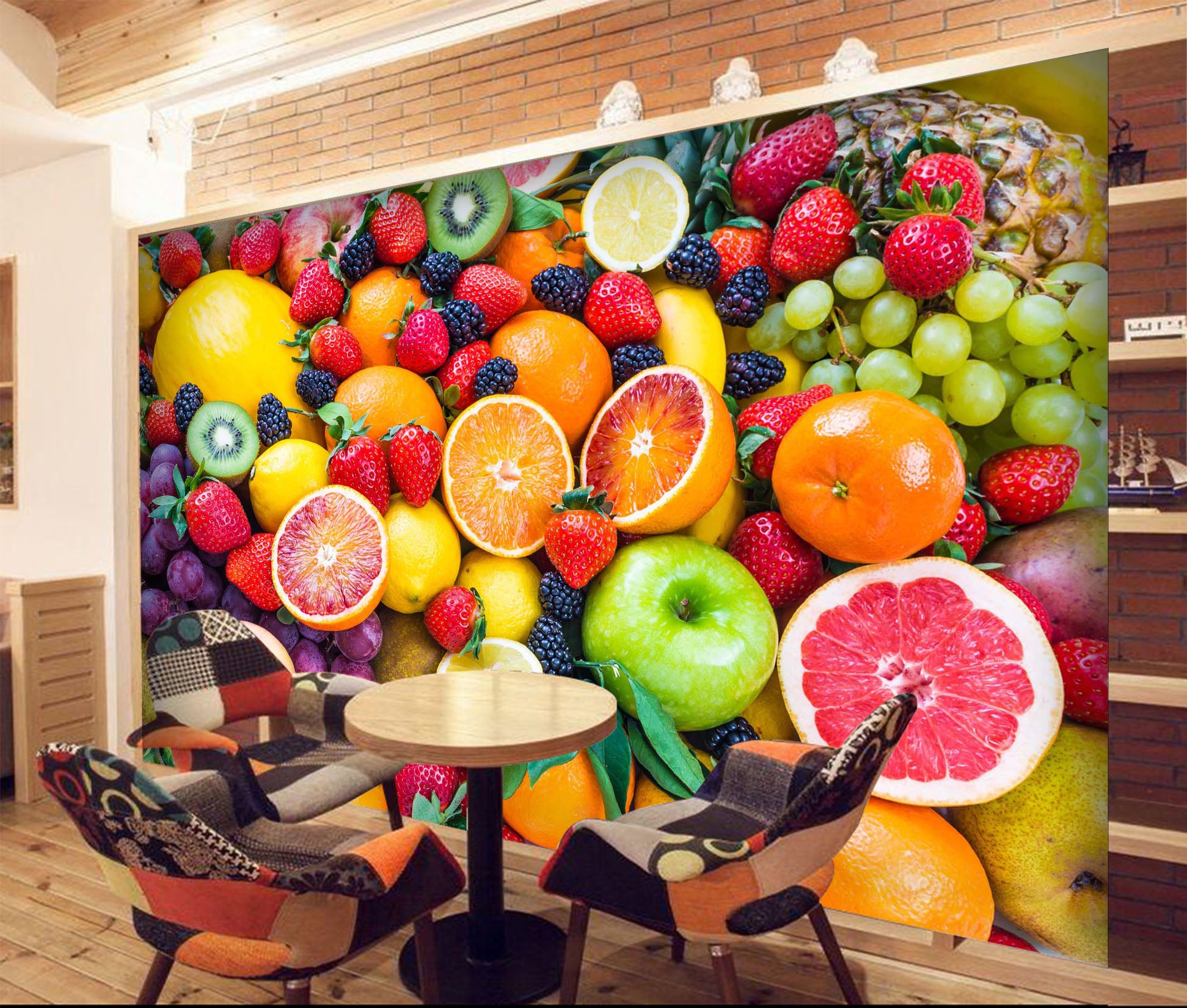 3D Fresh Fruits 1010 Wall Murals