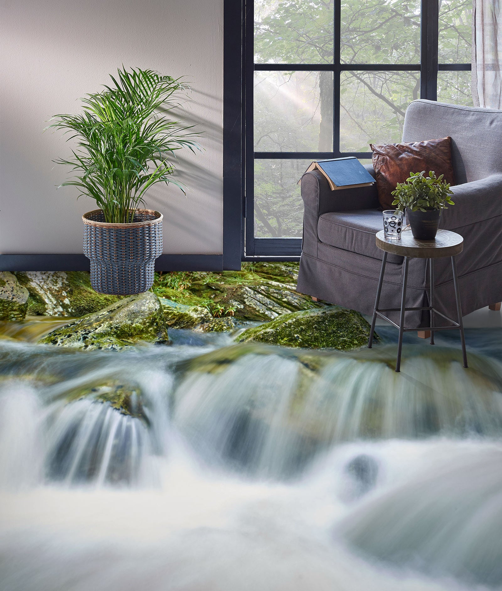 3D Dreamy Little Waterfall 1052 Floor Mural Wallpaper Murals Self-Adhesive Removable Print Epoxy