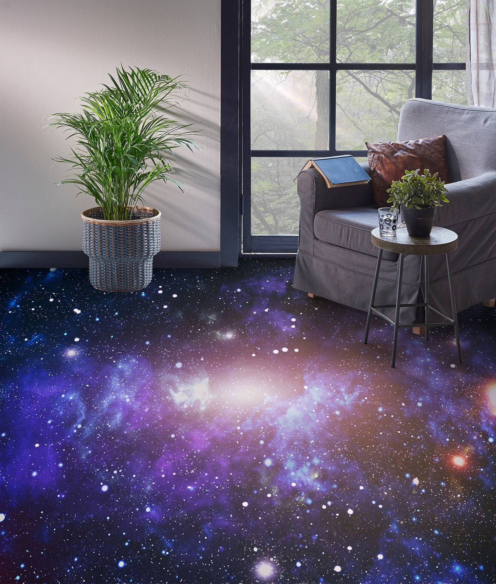 3D Secrets Of The Purple Universe 357 Floor Mural Wallpaper Murals Rug & Mat Print Epoxy waterproof bath floor