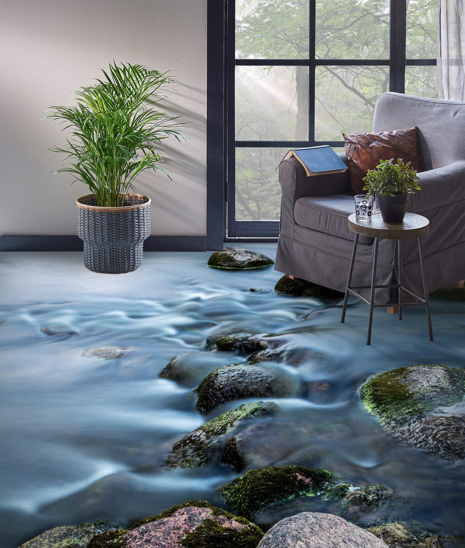 3D Soothing Light Blue Water 1021 Floor Mural Wallpaper Murals Self-Adhesive Removable Print Epoxy
