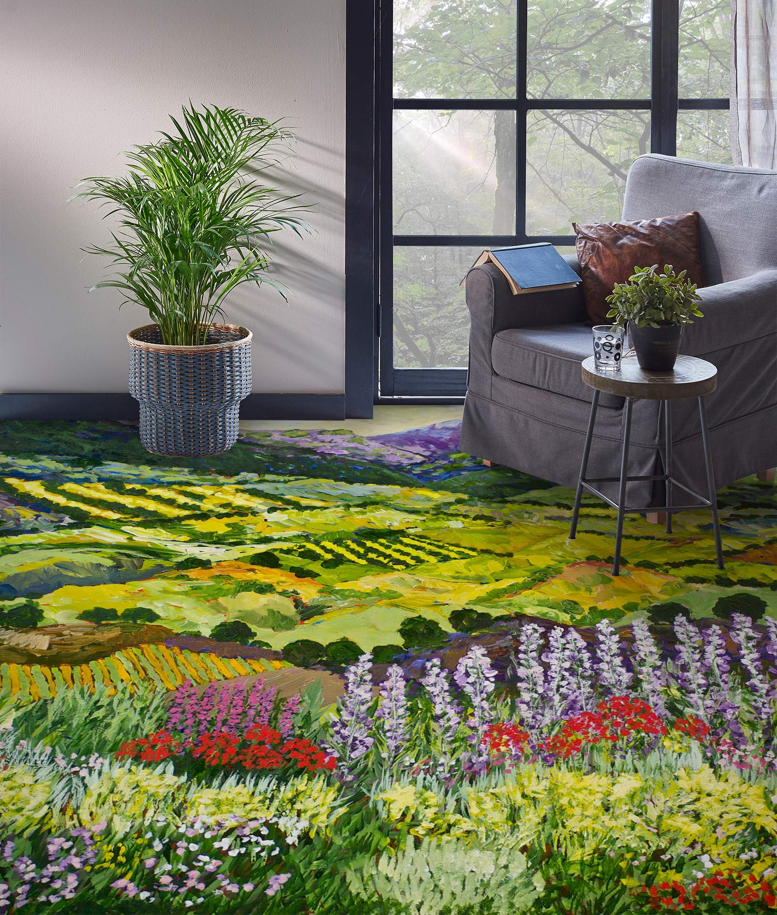 3D Meadow Flowers 9602 Allan P. Friedlander Floor Mural Wallpaper Murals Self-Adhesive Removable Print Epoxy