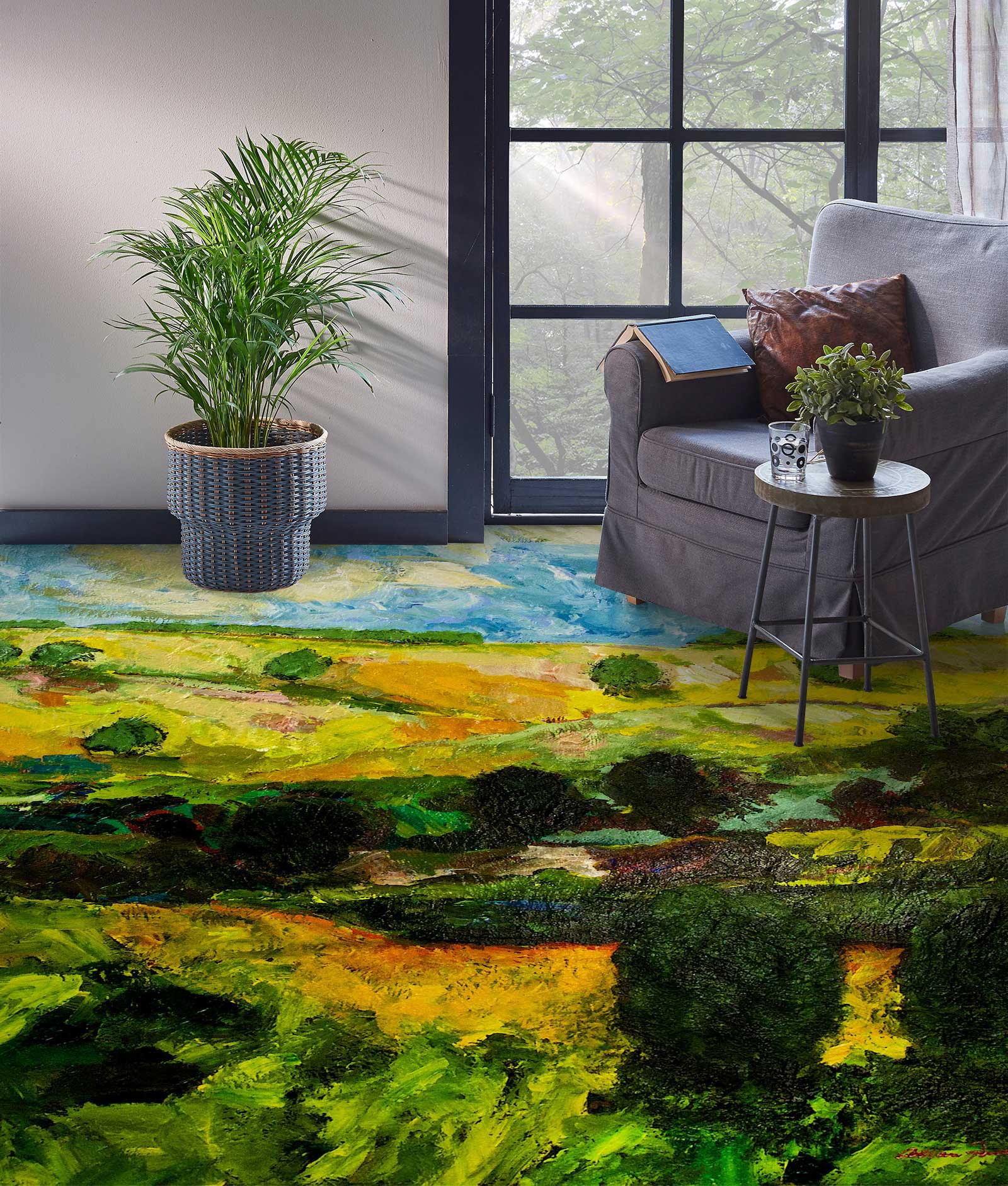 3D Grass Trees 9631 Allan P. Friedlander Floor Mural Wallpaper Murals Self-Adhesive Removable Print Epoxy