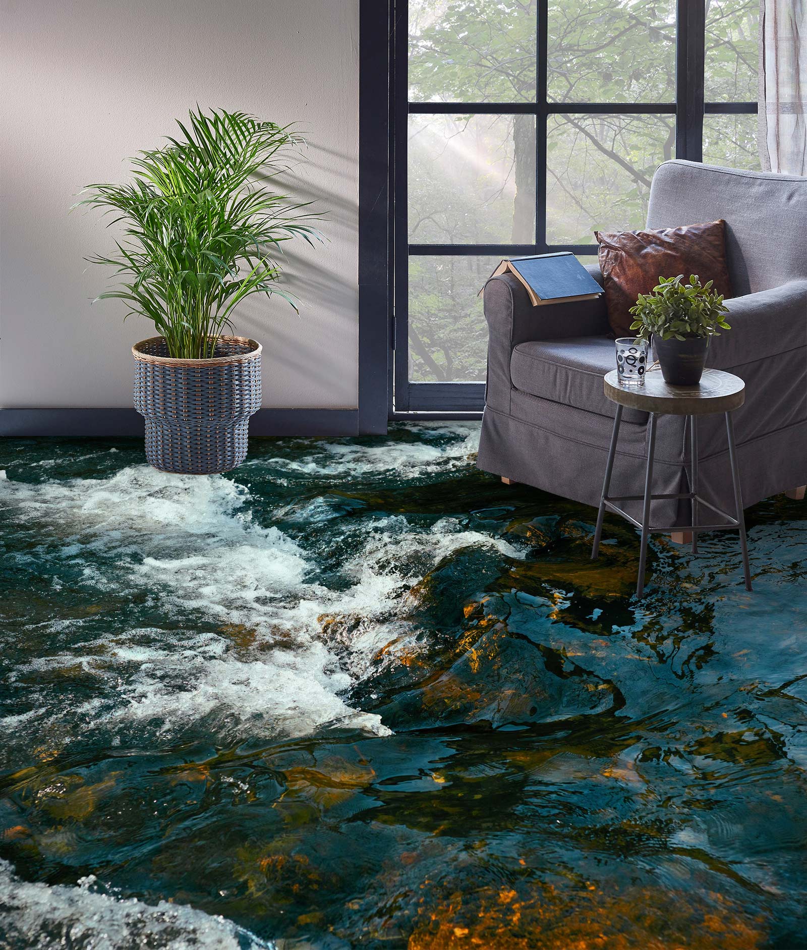 3D Stir Up Waves 667 Floor Mural Wallpaper Murals Rug & Mat Print Epoxy waterproof bath floor