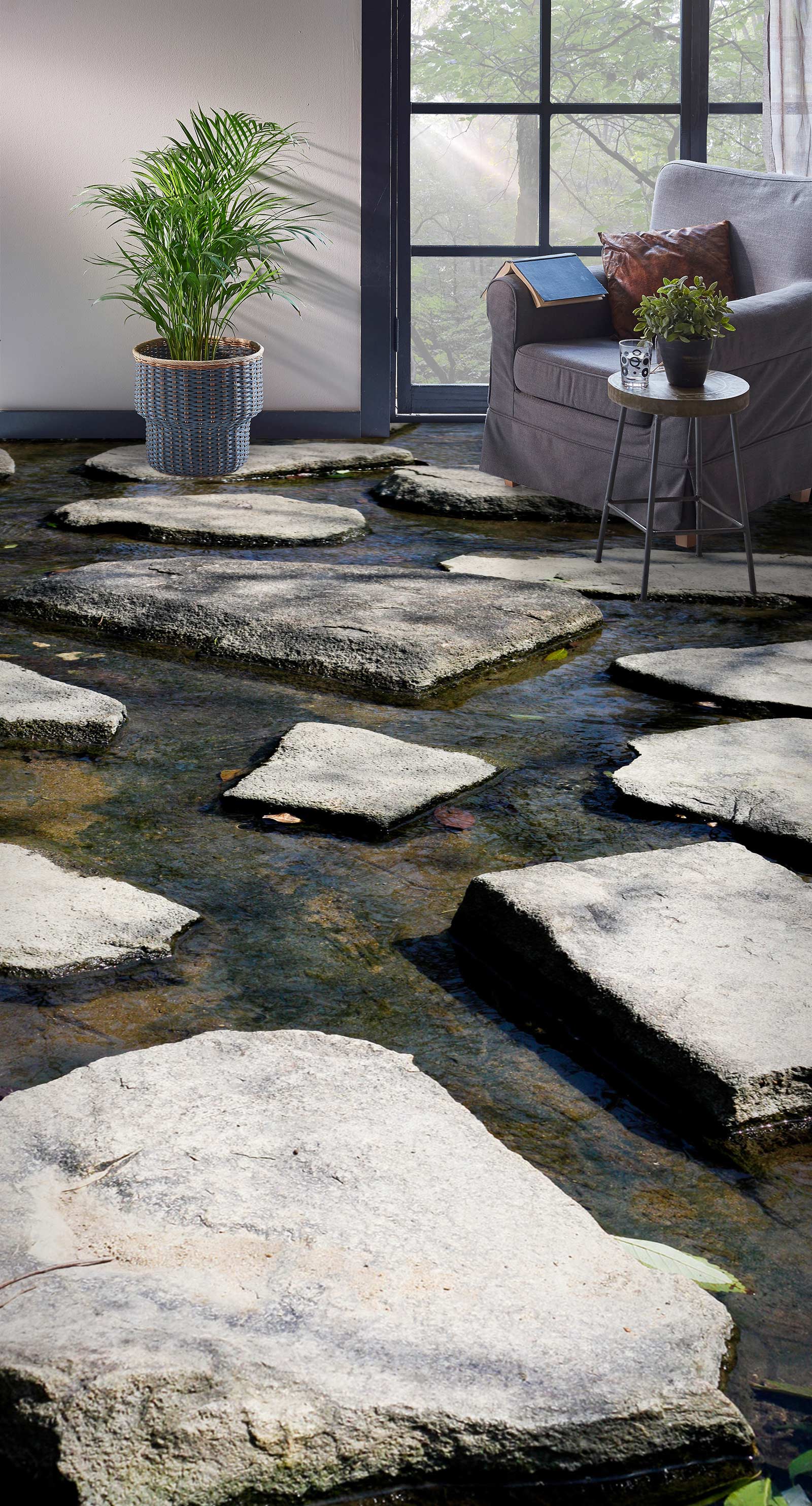 3D Gray Irregular Stones 1090 Floor Mural Wallpaper Murals Self-Adhesive Removable Print Epoxy