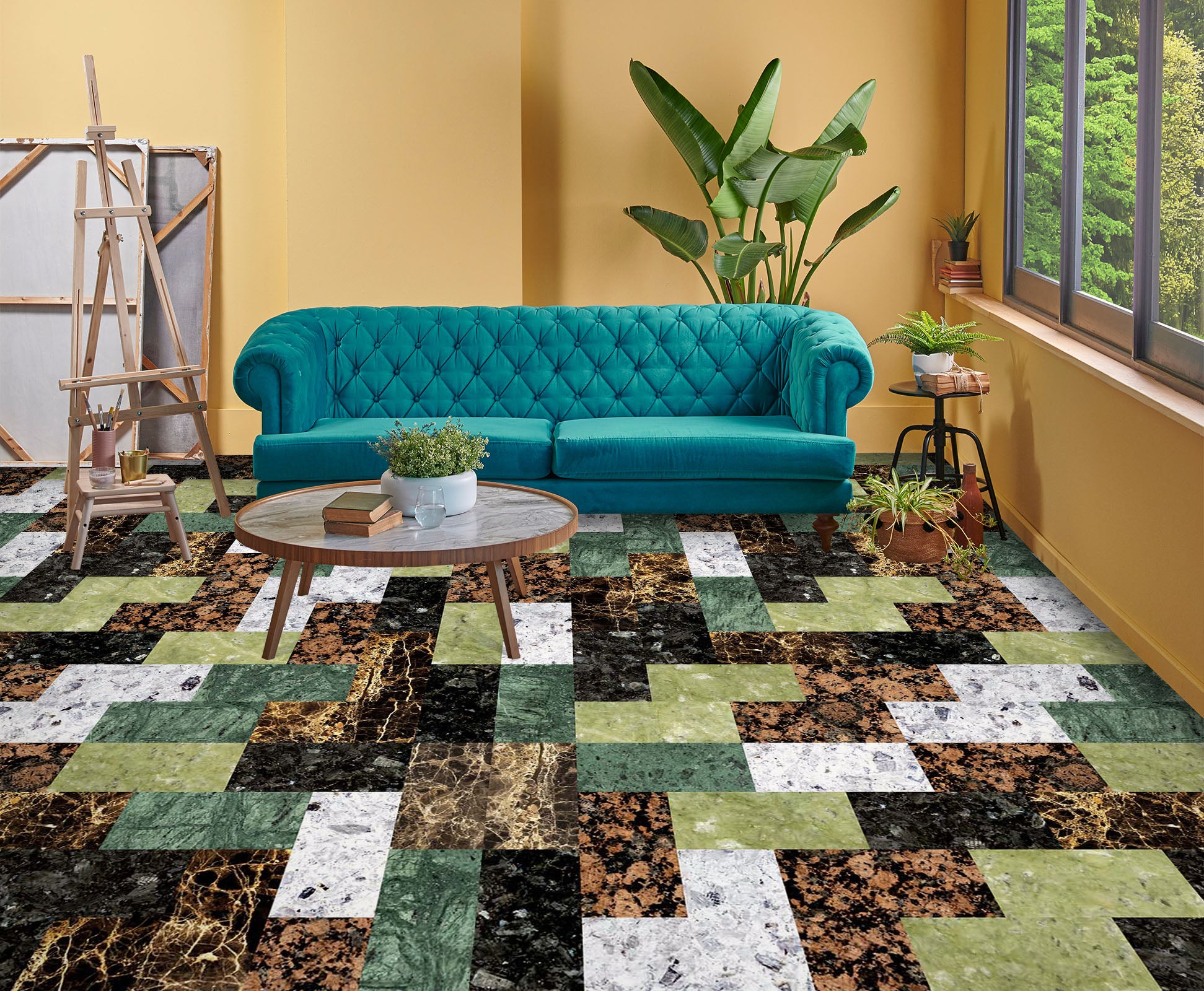 3D Colored Rectangles 929 Floor Mural Wallpaper Murals Rug & Mat Print Epoxy waterproof bath floor