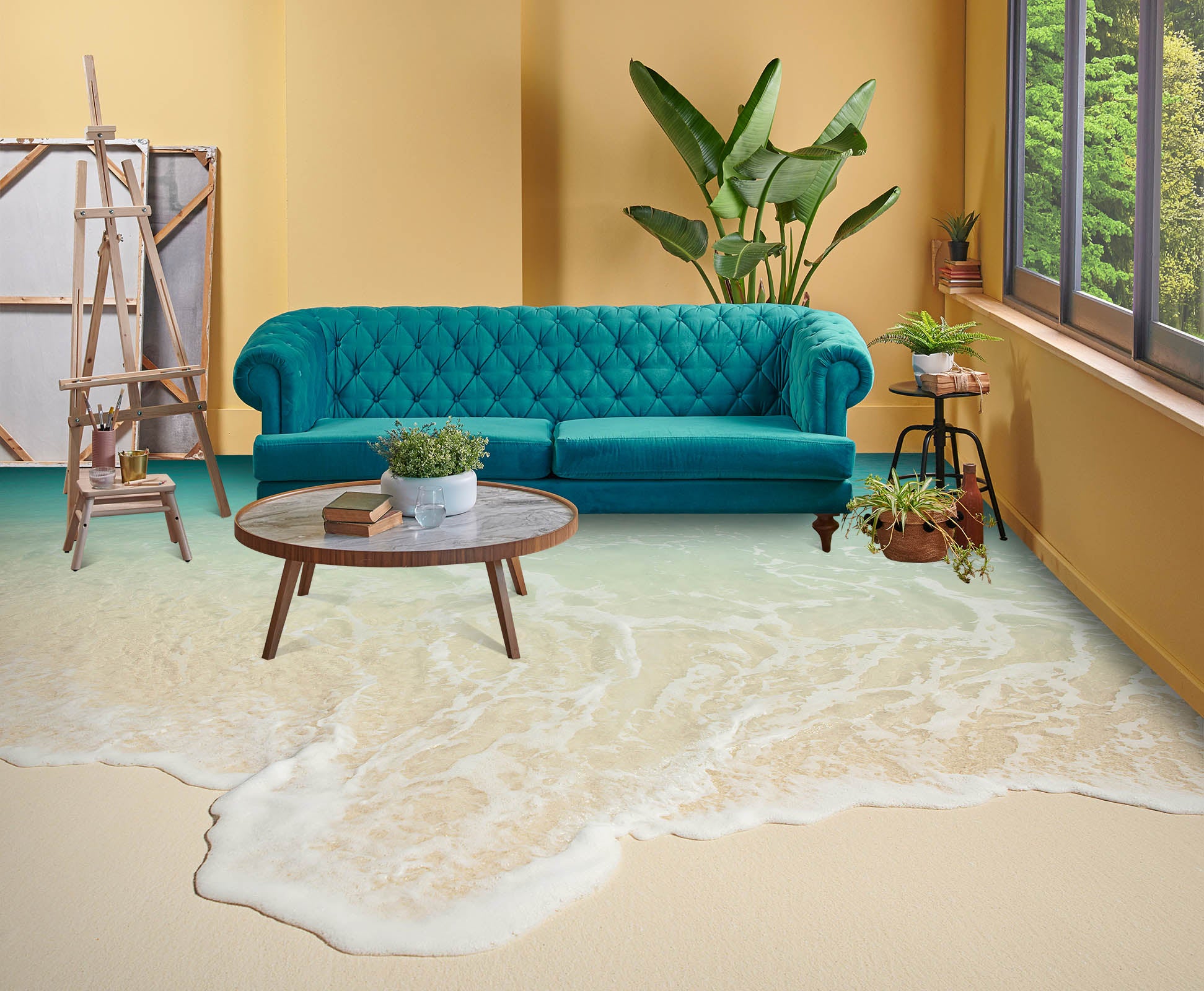 3D Touch The Sea 1518 Floor Mural Wallpaper Murals Self-Adhesive Removable Print Epoxy