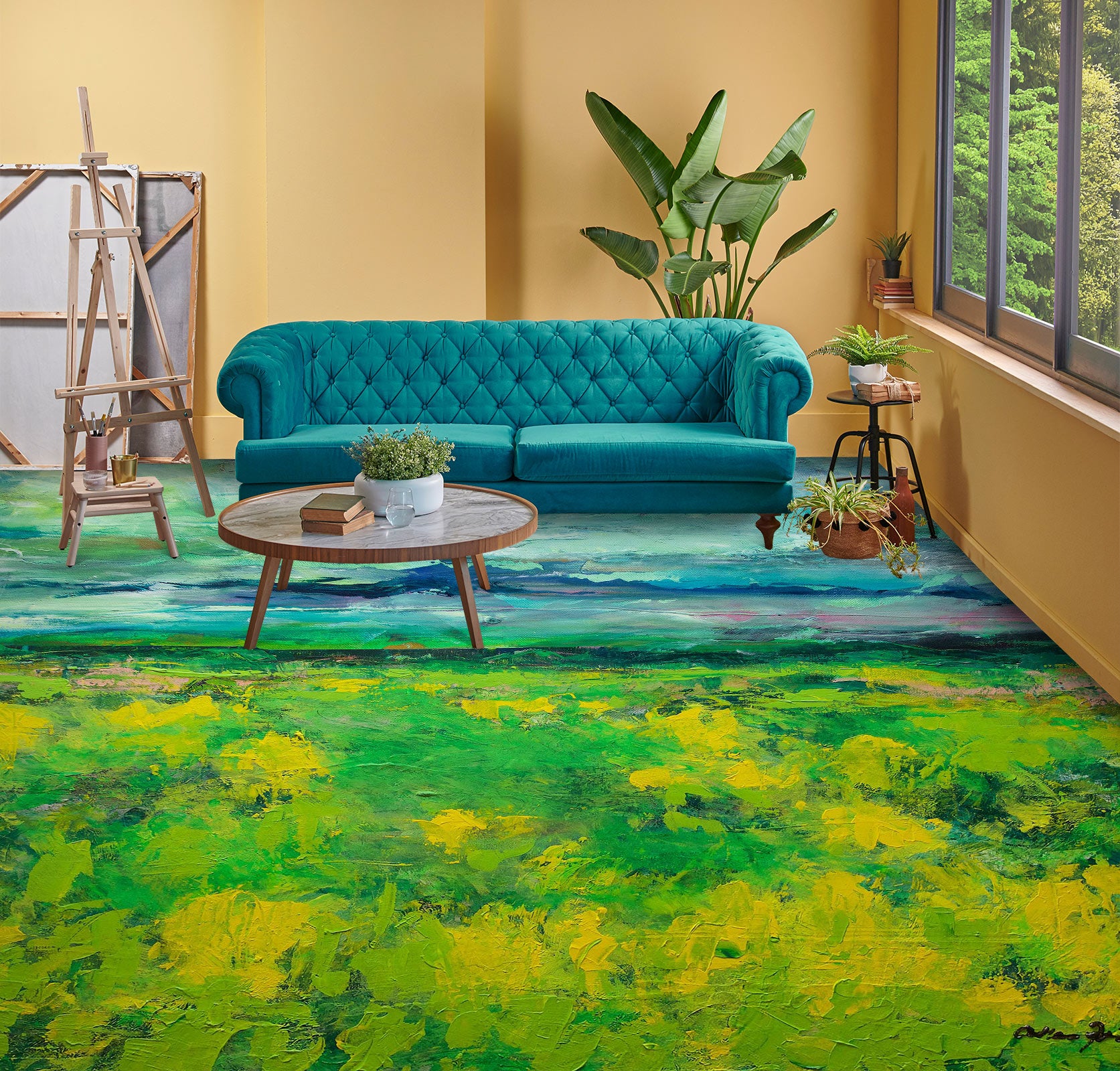 3D Green Grass 9664 Allan P. Friedlander Floor Mural Wallpaper Murals Self-Adhesive Removable Print Epoxy
