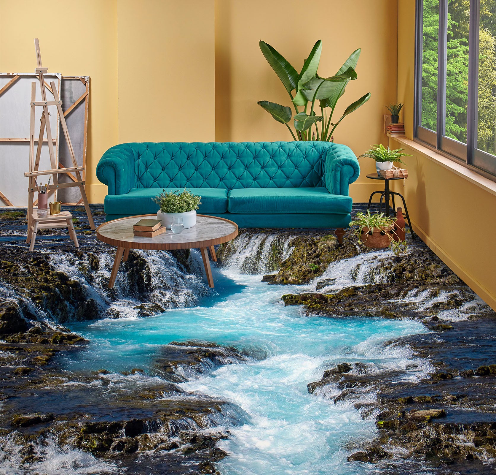 3D Convergence Of Water 1466 Floor Mural Wallpaper Murals Self-Adhesive Removable Print Epoxy