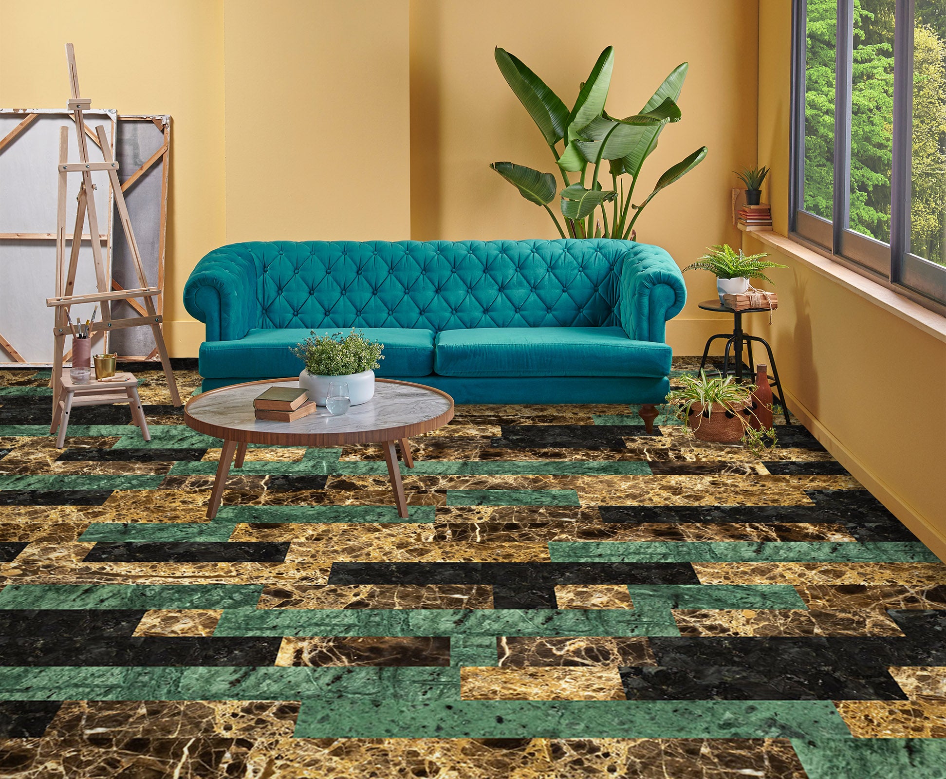 3D Rich Striped Colors 976 Floor Mural Wallpaper Murals Self-Adhesive Removable Print Epoxy