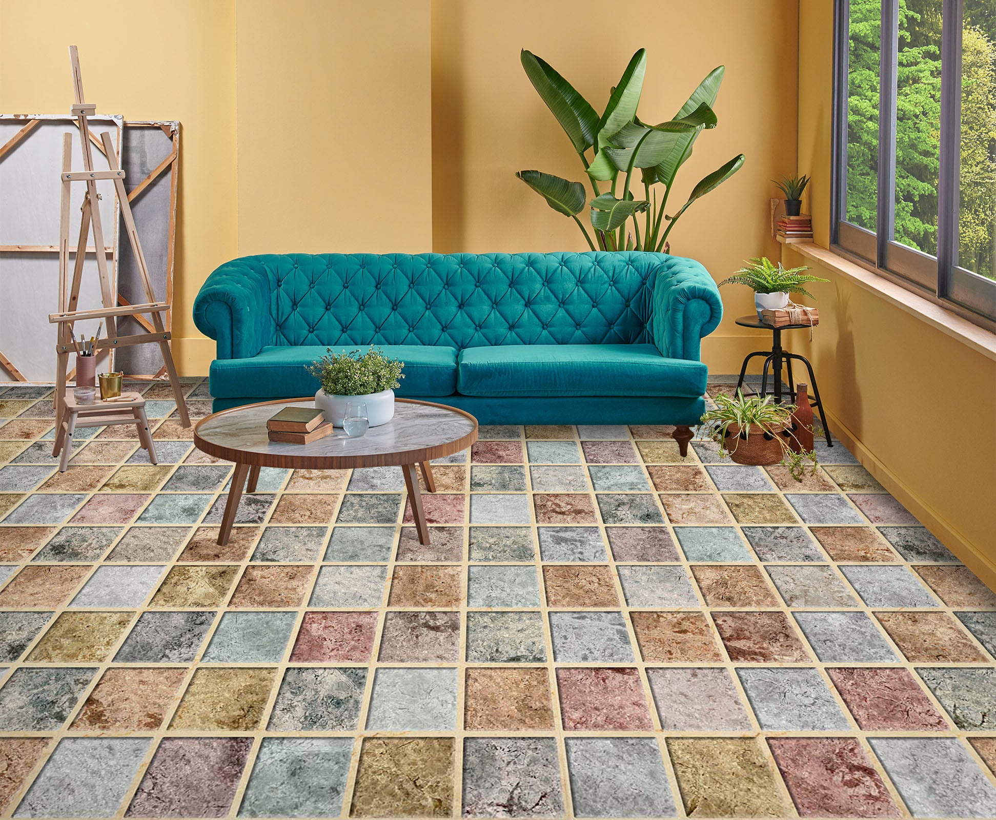 3D Artistic And Elegant Colors 953 Floor Mural Wallpaper Murals Rug & Mat Print Epoxy waterproof bath floor