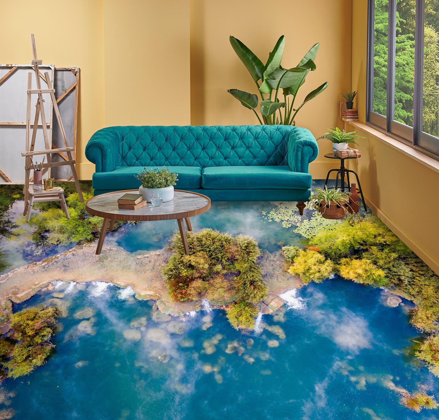 3D Lovely Island 149 Floor Mural Wallpaper Murals Rug & Mat Print Epoxy waterproof bath floor