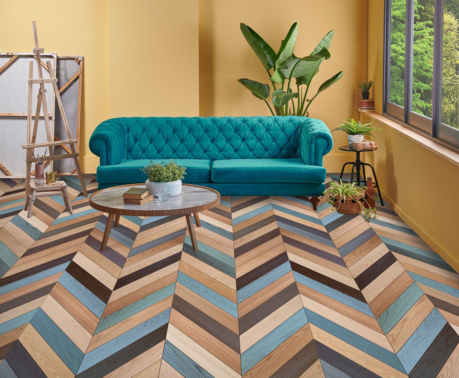 3D Four-color Wood Grains 567 Floor Mural Wallpaper Murals Rug & Mat Print Epoxy waterproof bath floor